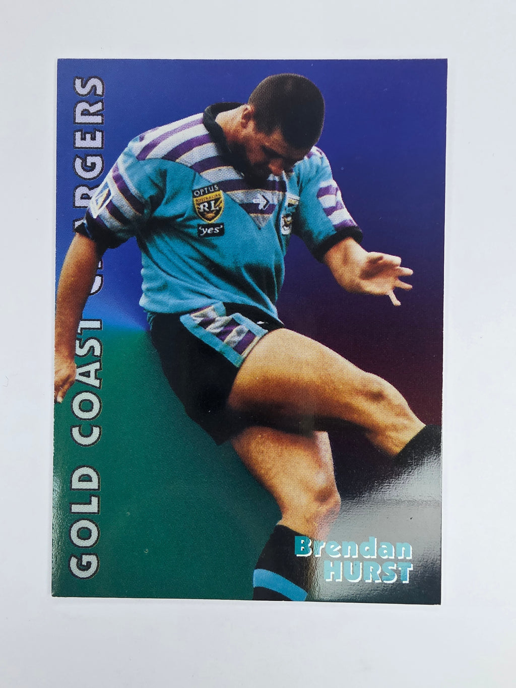 1997 Dynamic Fatty  Fun Pack Base Card #9 Brendon Hurst Gold Coast Chargers