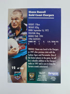 1997 Dynamic Fatty  Fun Pack Base Card #12 Shane Russell Gold Coast Chargers