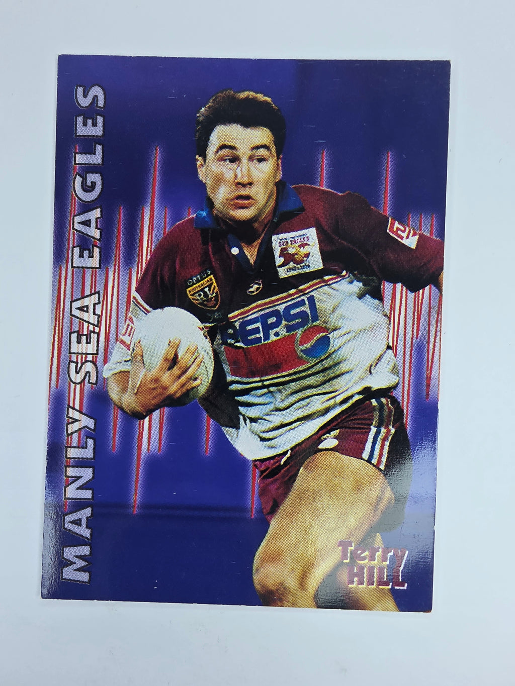 1997 Dynamic Fatty  Fun Pack Base Card #21 Terry Hill Manly Warringah Sea Eagles