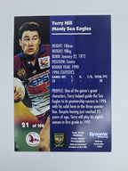 1997 Dynamic Fatty  Fun Pack Base Card #21 Terry Hill Manly Warringah Sea Eagles