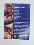 1997 Dynamic Fatty  Fun Pack Base Card #22 Jim Sedaris Manly Warringah Sea Eagles