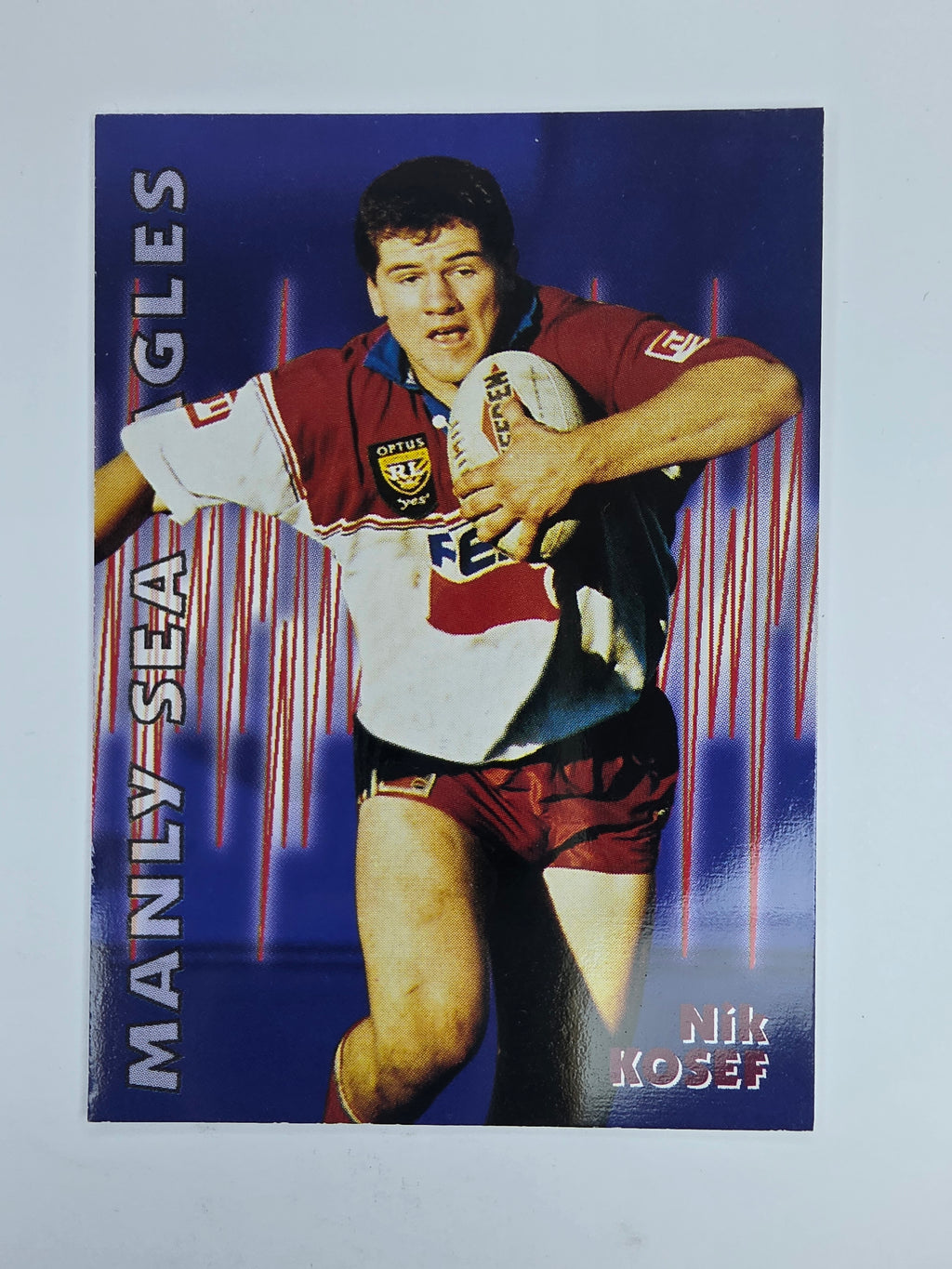1997 Dynamic Fatty  Fun Pack Base Card #23 Nik Kosef Manly Warringah Sea Eagles