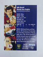 1997 Dynamic Fatty  Fun Pack Base Card #23 Nik Kosef Manly Warringah Sea Eagles