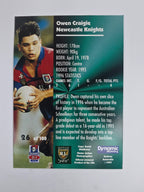 1997 Dynamic Fatty  Fun Pack Base Card #26 Owen Craigie Newcastle Knights