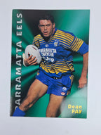 1997 Dynamic Fatty  Fun Pack Base Card #40 Dean Pay Parramatta Eels