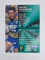 1997 Dynamic Fatty  Fun Pack Base Card #40 Dean Pay Parramatta Eels
