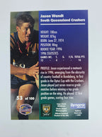 1997 Dynamic Fatty  Fun Pack Base Card #53 Jason Wendt South Queensland Crushers