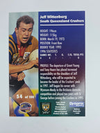 1997 Dynamic Fatty  Fun Pack Base Card #54 Jeff Wittenberg South Queensland Crushers