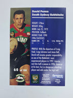 1997 Dynamic Fatty  Fun Pack Base Card #60 David Penna South Sydney Rabbitohs