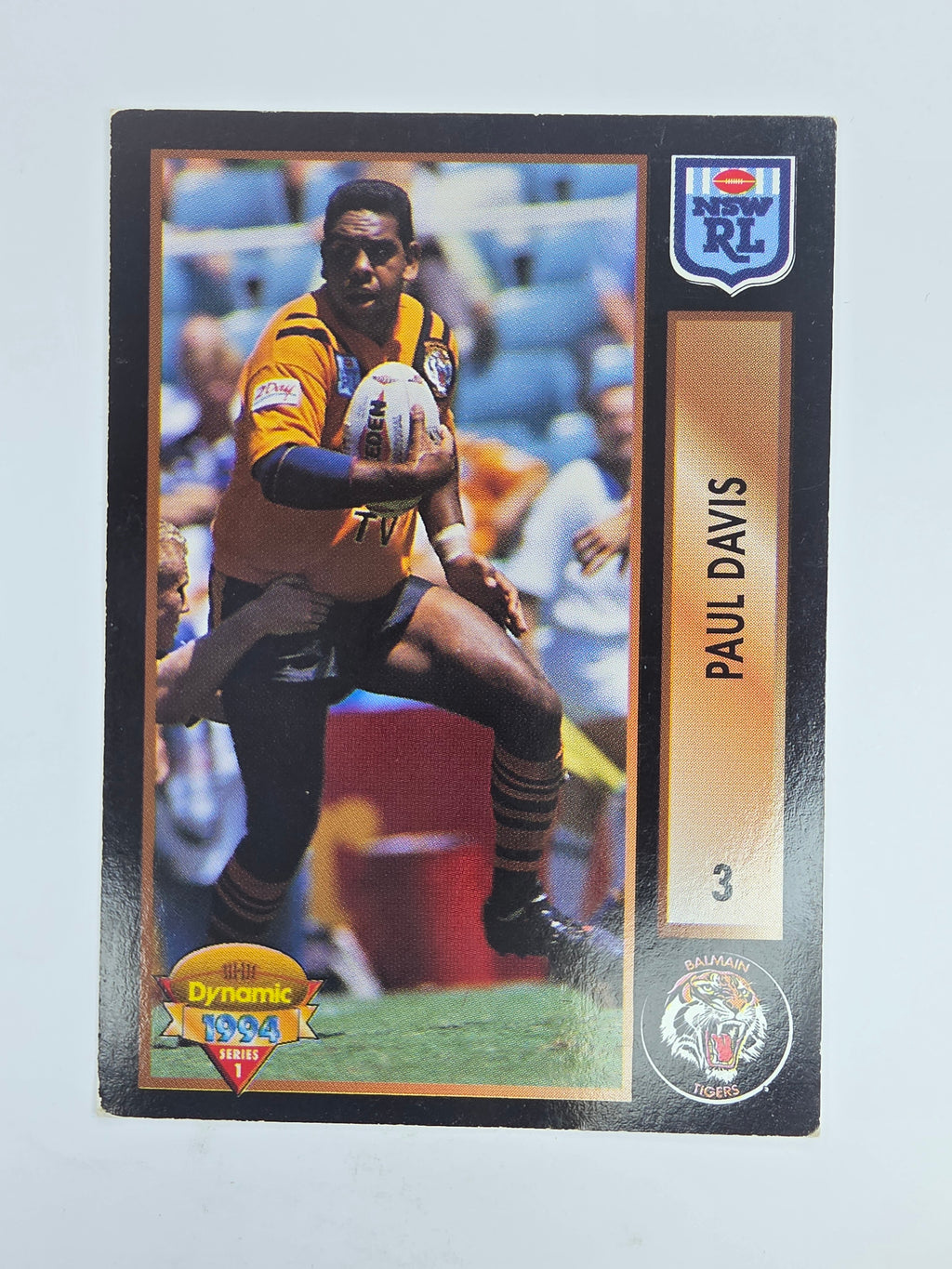 1994 Dynamic Series 1 Base Card #3 Paul Davis Balmain Tigers