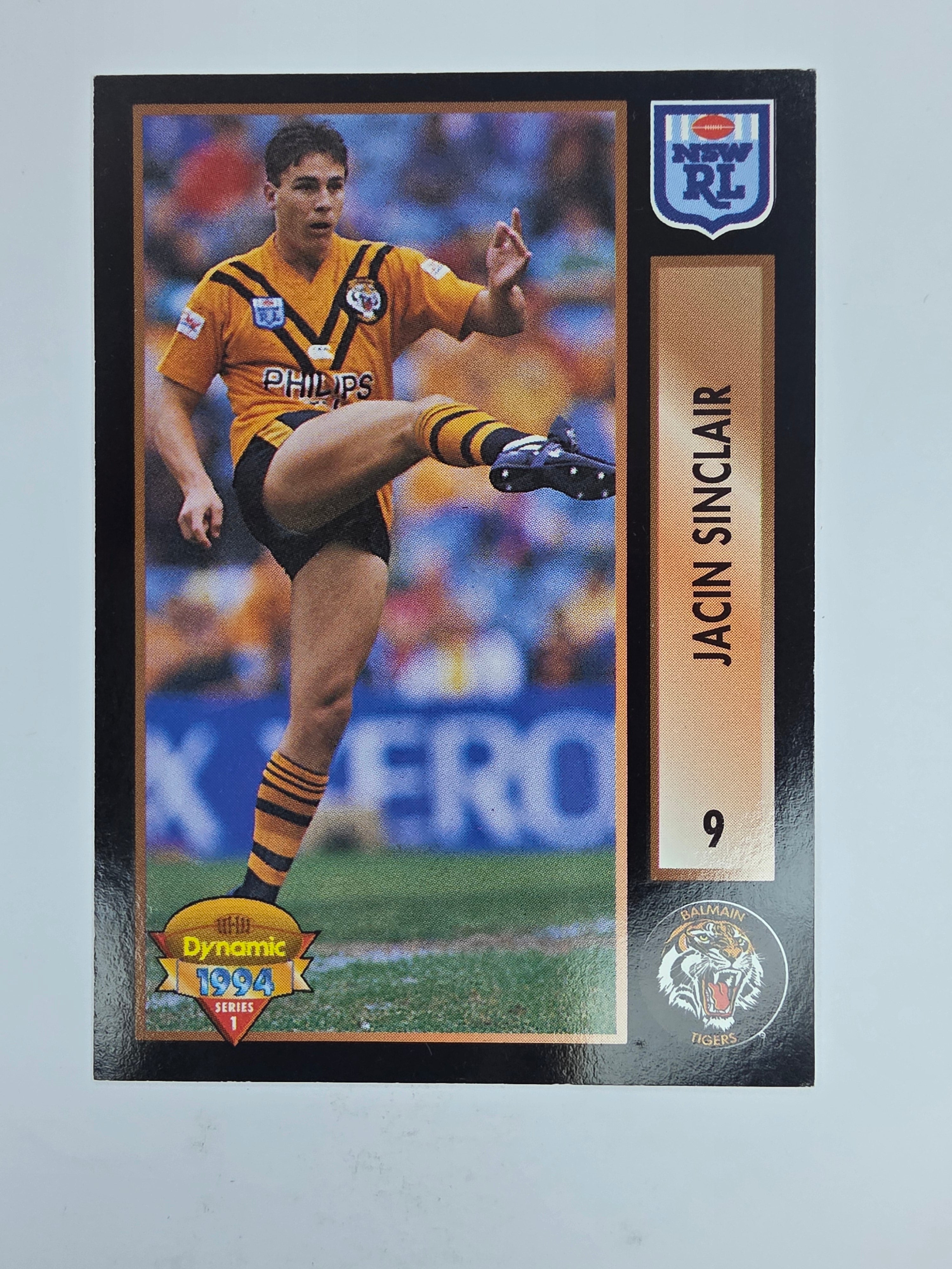 1994 Dynamic Series 1 Base Card #9 Jacin Sinclair Balmain Tigers