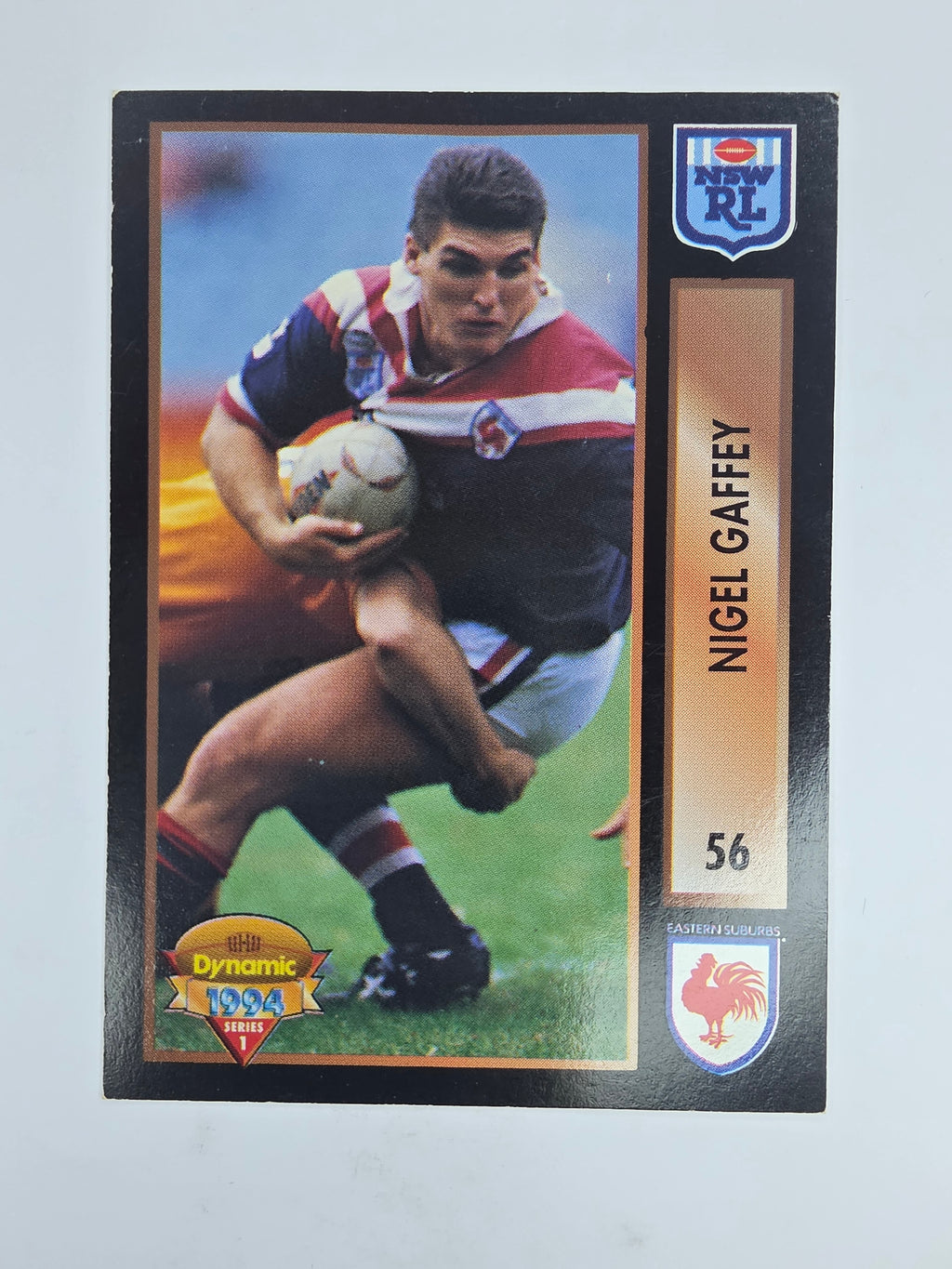 1994 Dynamic Series 1 Base Card #56 Nigel Gaffey Eastern Suburbs Roosters