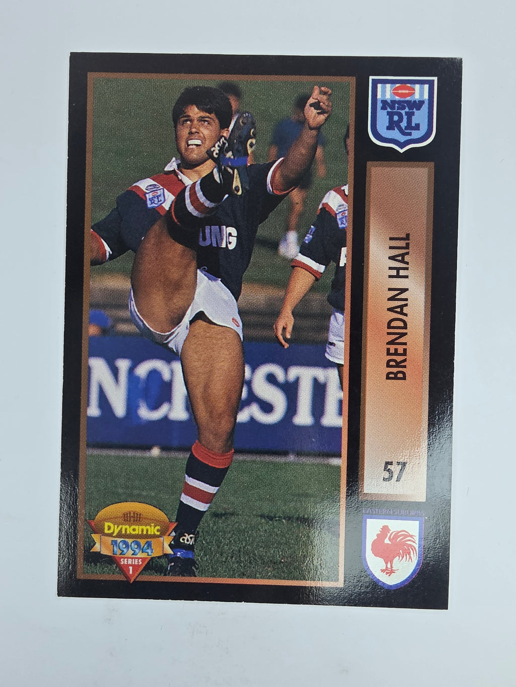 1994 Dynamic Series 1 Base Card #57 Brendan Hall Eastern Suburbs Roosters