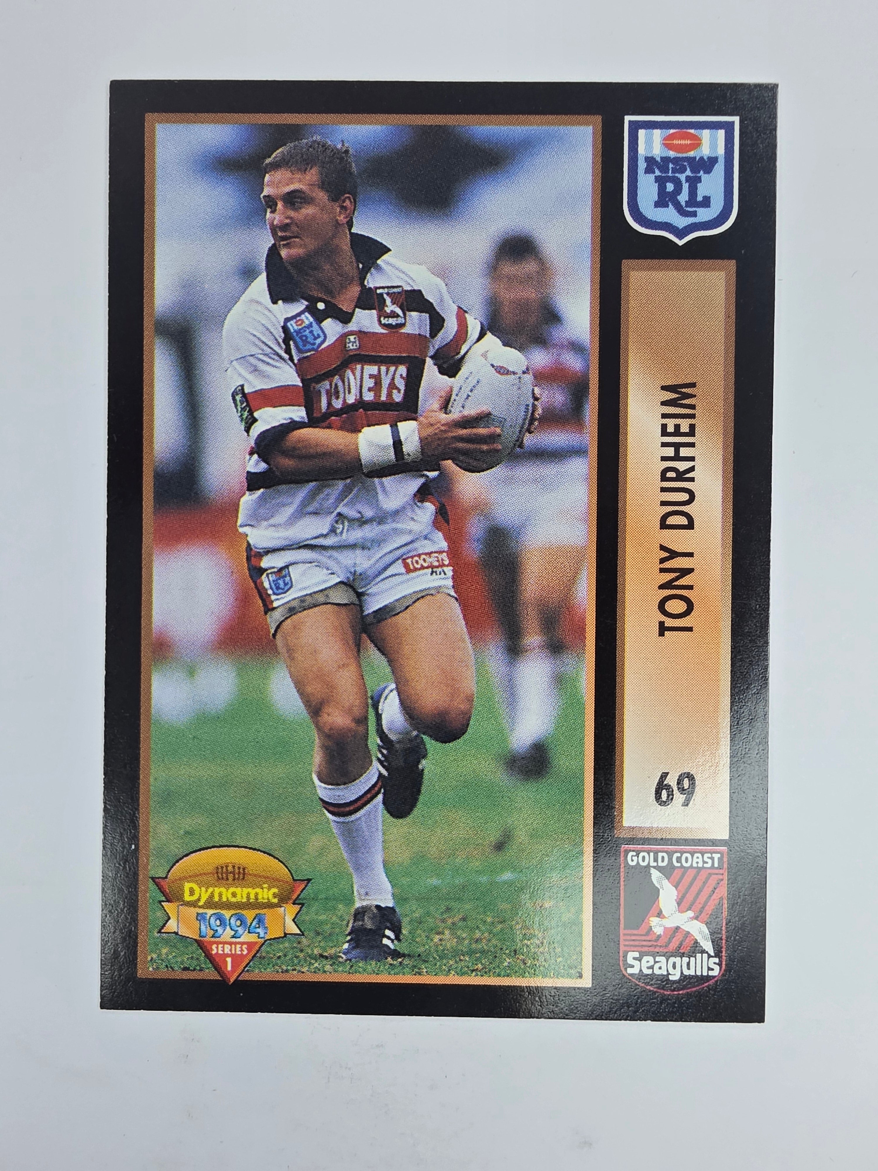 1994 Dynamic Series 1 Base Card #69 Tony Durheim Gold Coast Seagulls