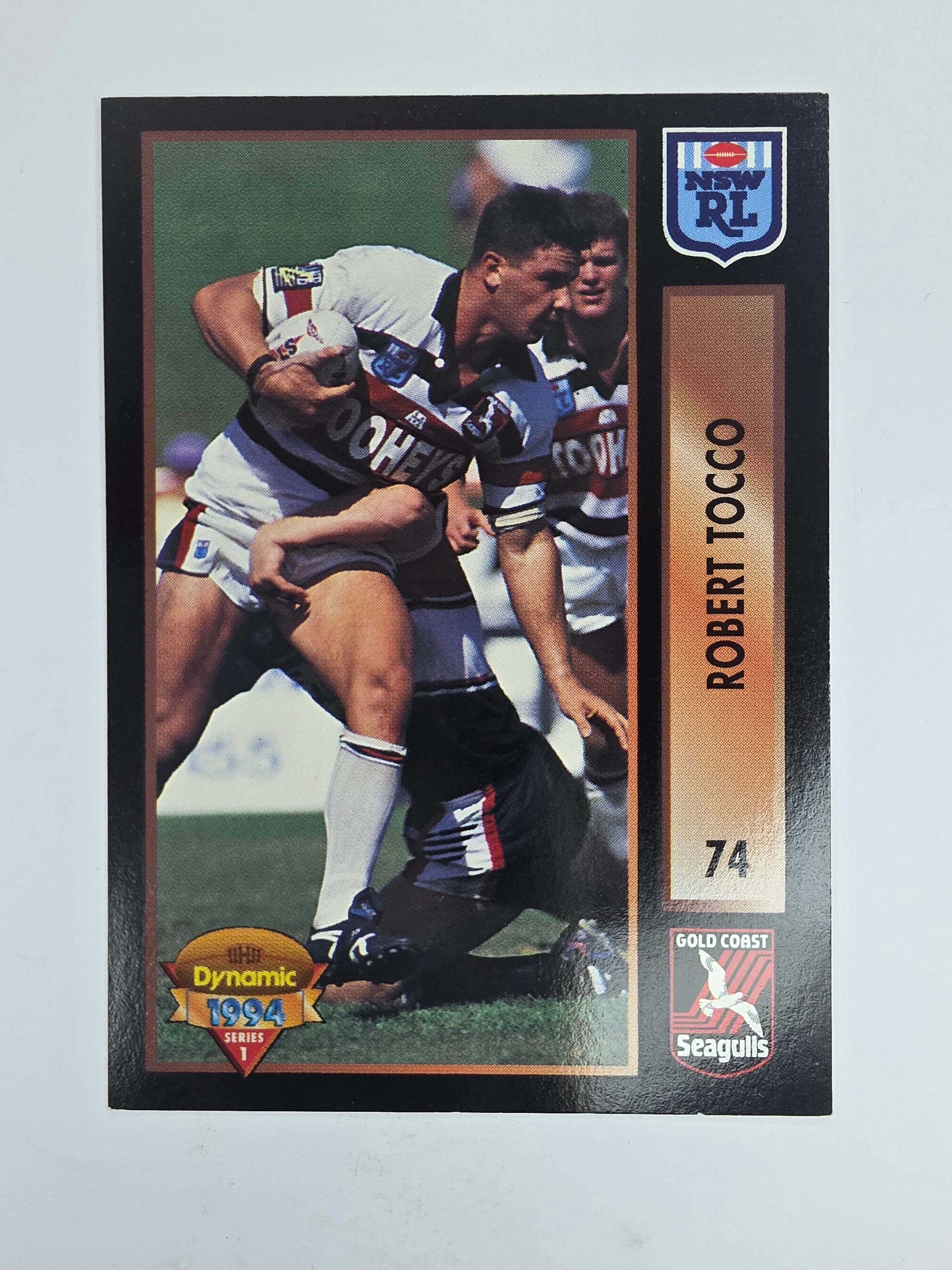 1994 Dynamic Series 1 Base Card #74 Robert Tocco Gold Coast Seagulls