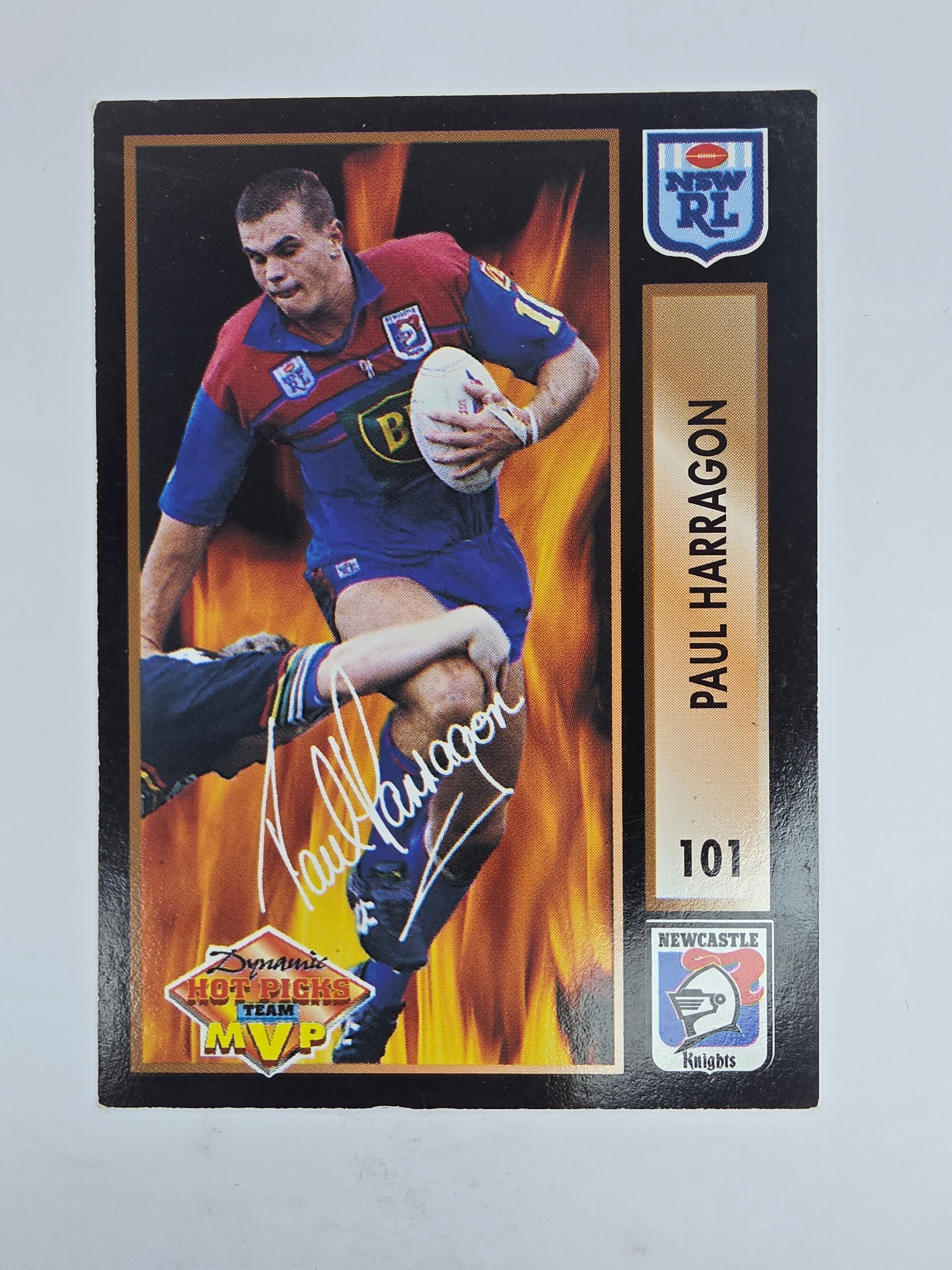 1994 Dynamic Series 1 Base Card #101 Paul Harragon Newcastle Knights
