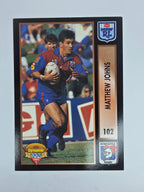 1994 Dynamic Series 1 Base Card #102 Matthew Johns Newcastle Knights