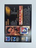 1994 Dynamic Series 1 Base Card #108 Mark Sargent Newcastle Knights