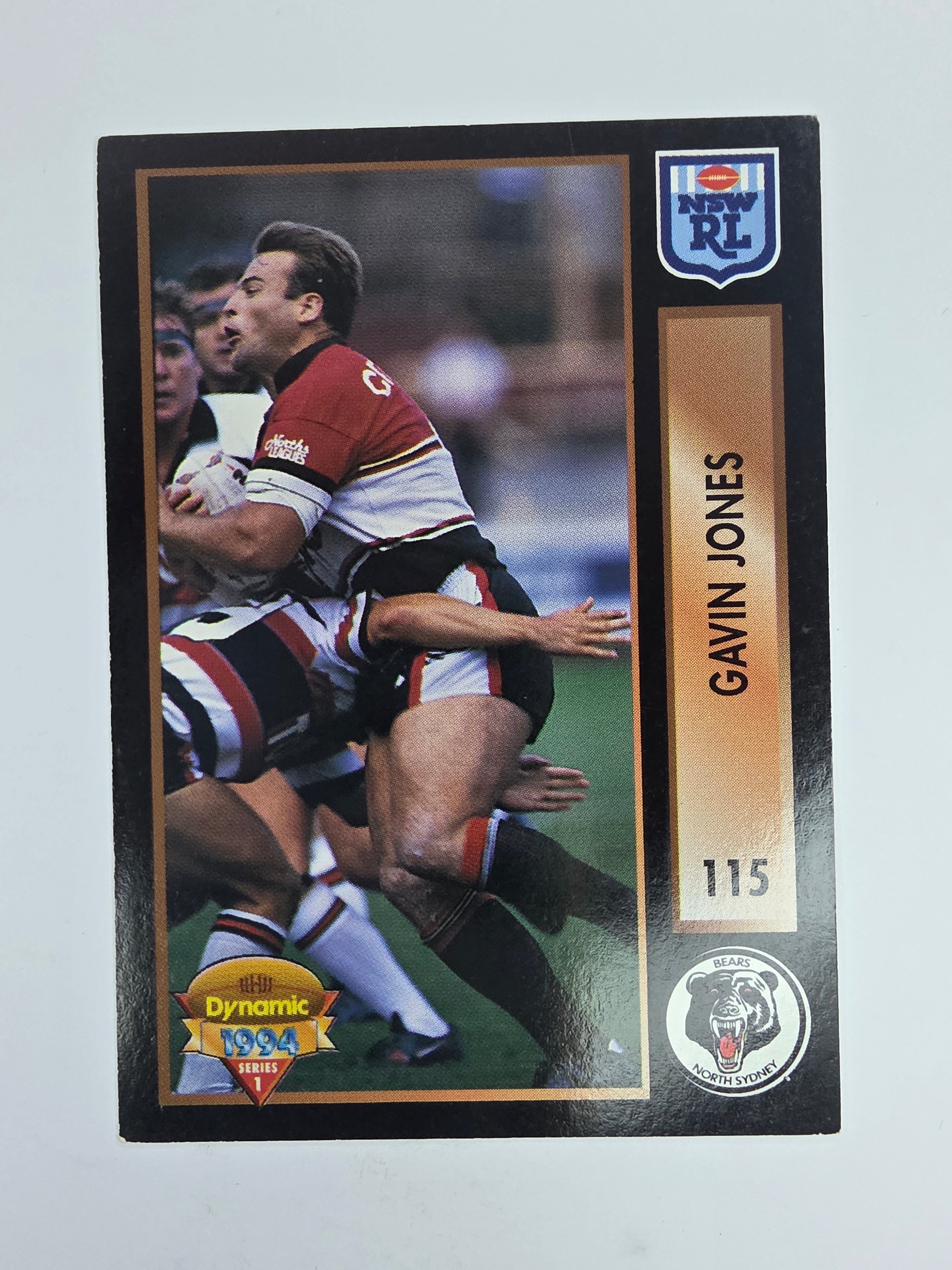 1994 Dynamic Series 1 Base Card #115 Gavin Jones North Sydney Bears