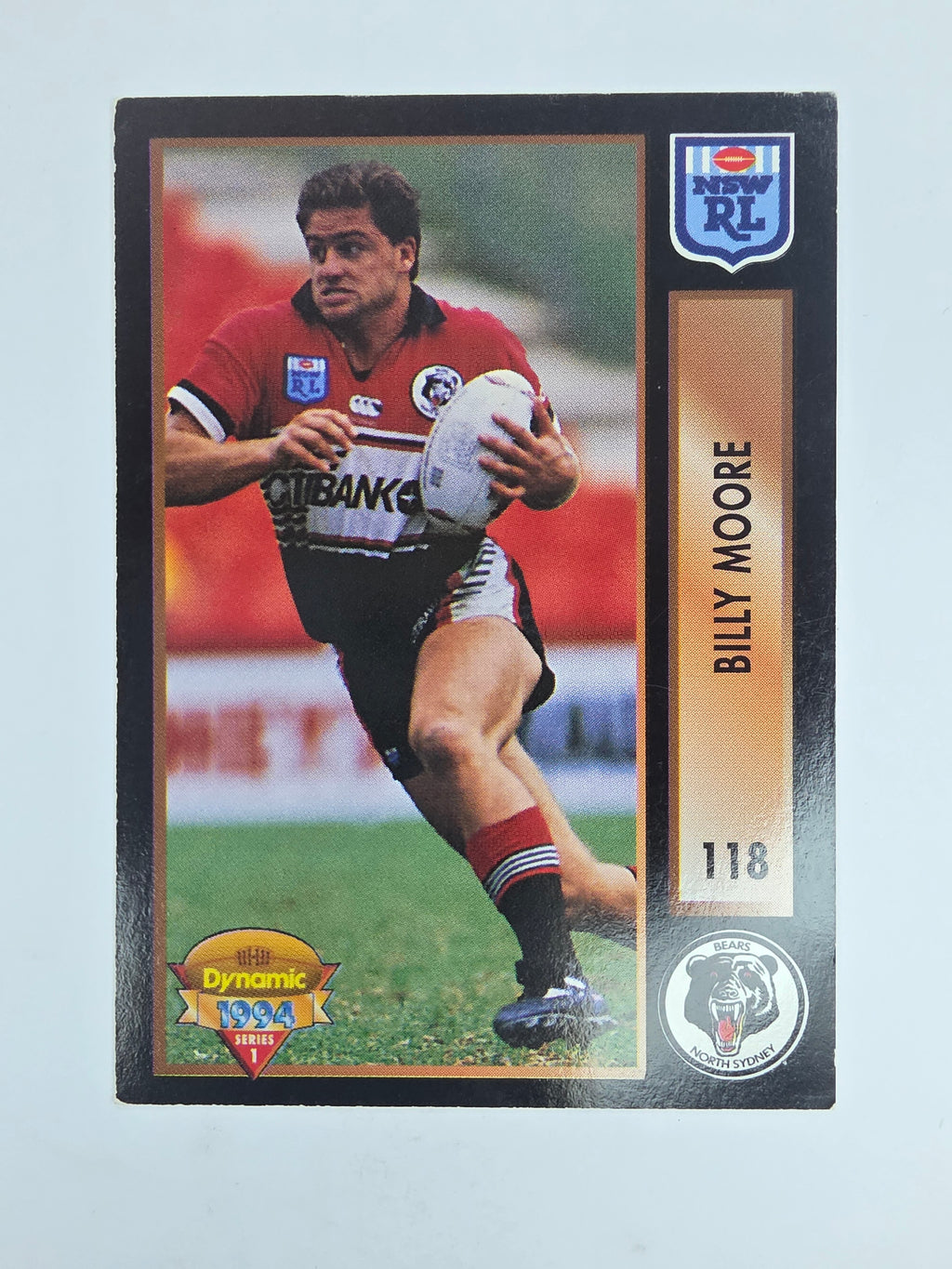 1994 Dynamic Series 1 Base Card #118 Billy Moore North Sydney Bears