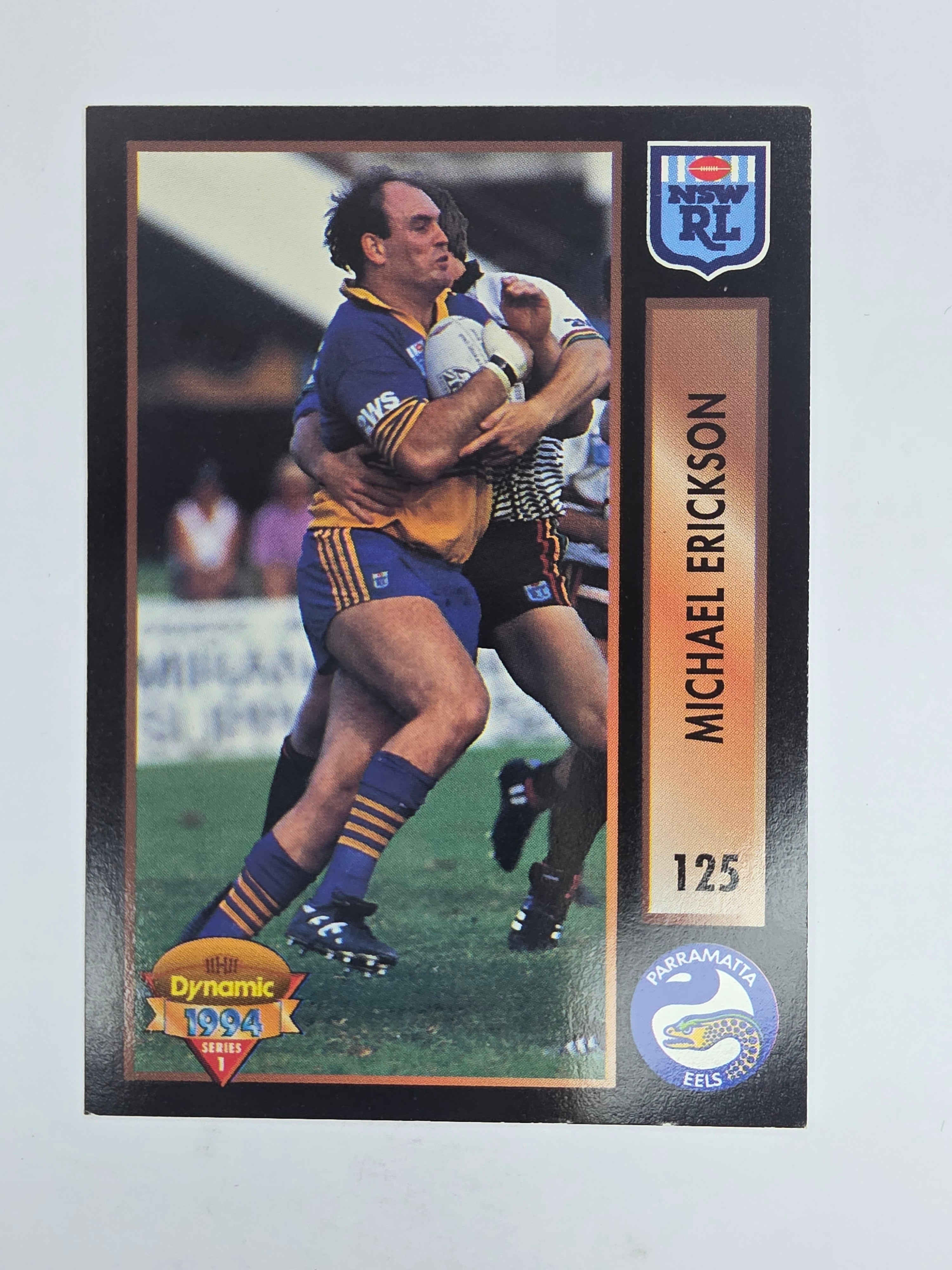 1994 Dynamic Series 1 Base Card #125 Michael Erikson Parramatta Eels