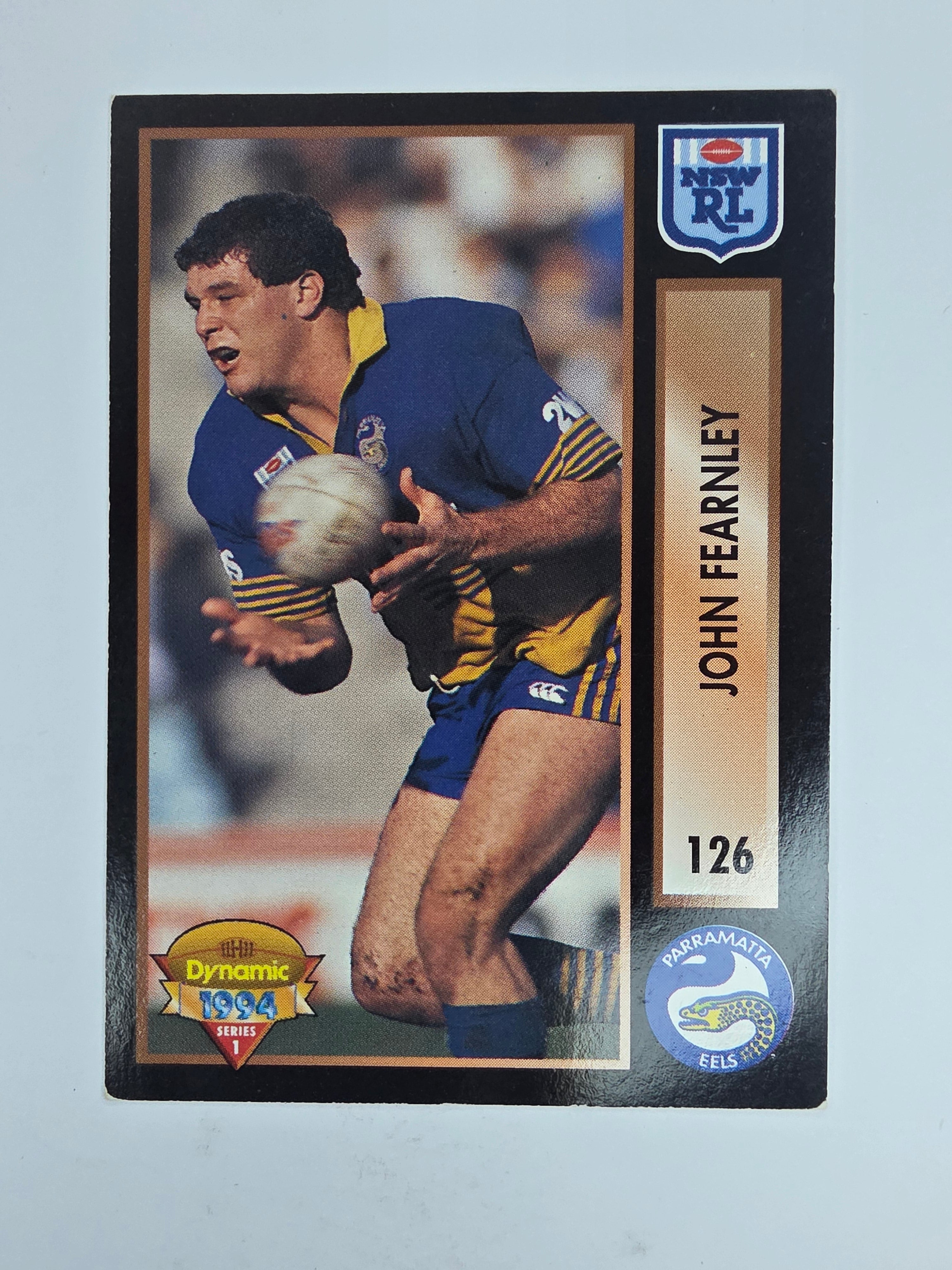 1994 Dynamic Series 1 Base Card #126 John Fearnley Parramatta Eels