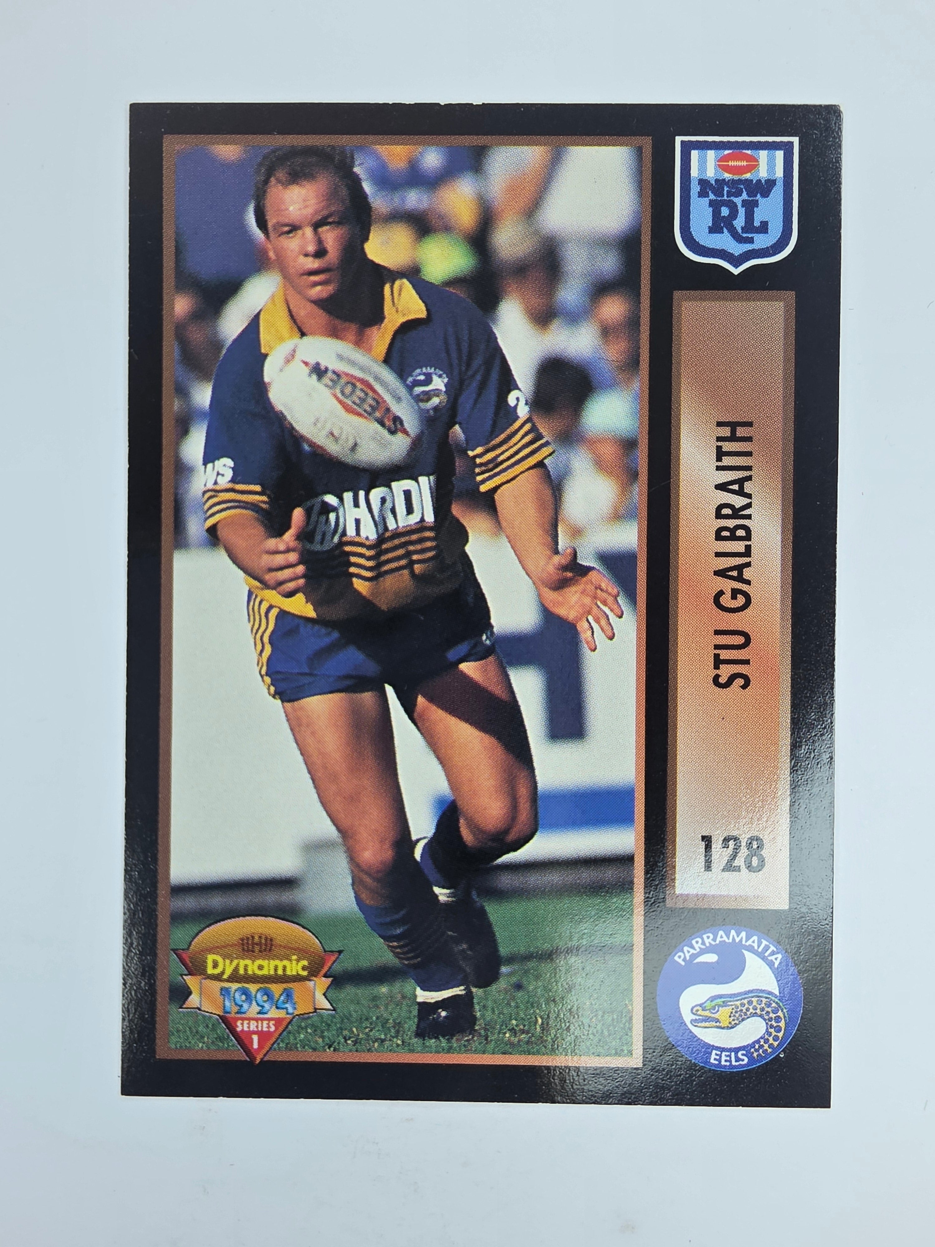 1994 Dynamic Series 1 Base Card #128 Stu Galbraith Parramatta Eels