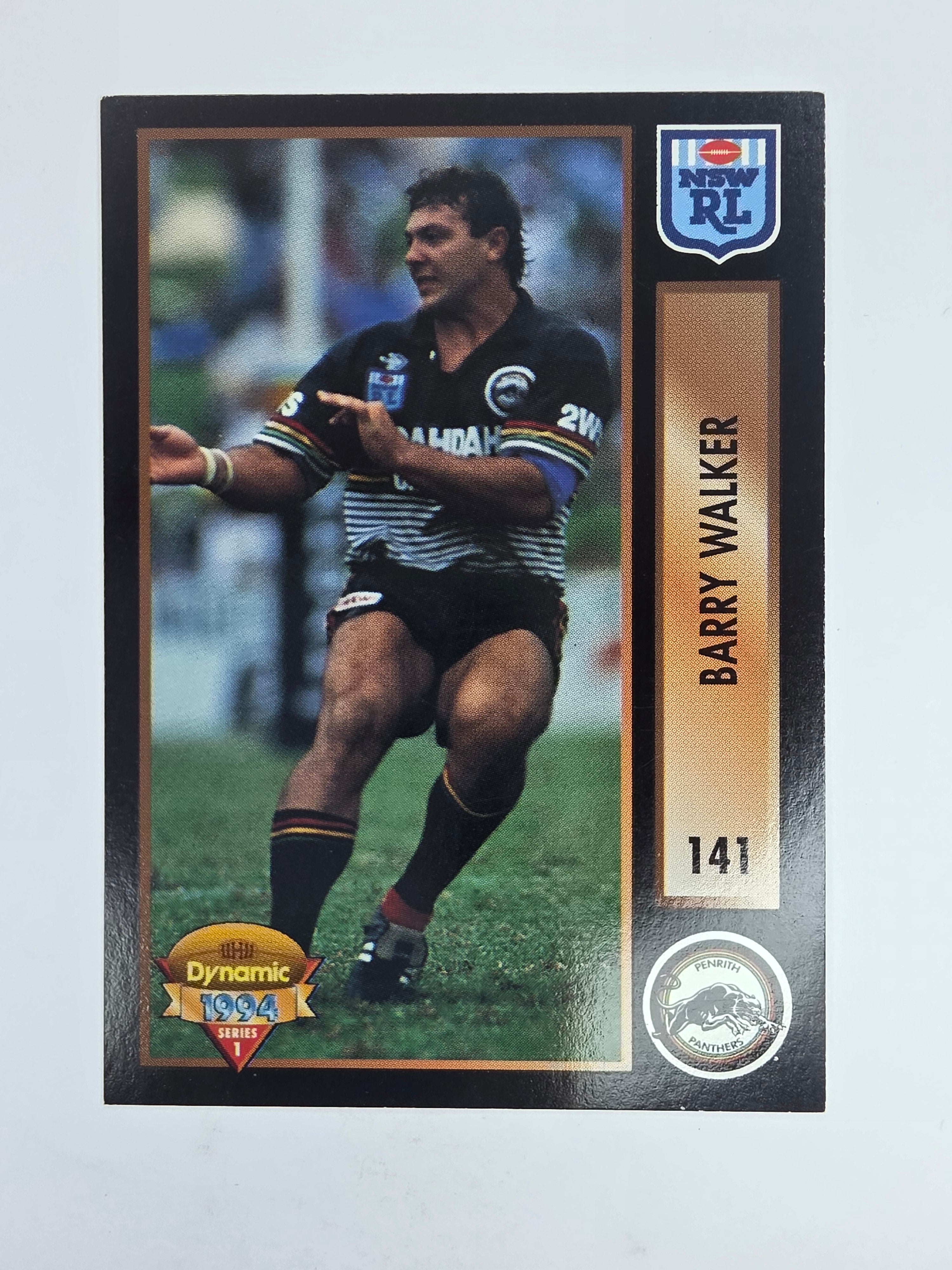 1994 Dynamic Series 1 Base Card #141 Barry Walker Penrith Panthers