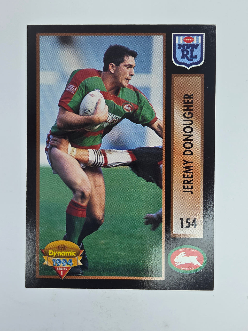 1994 Dynamic Series 1 Base Card #154 Jeremy Donougher South Sydney Rabbitohs