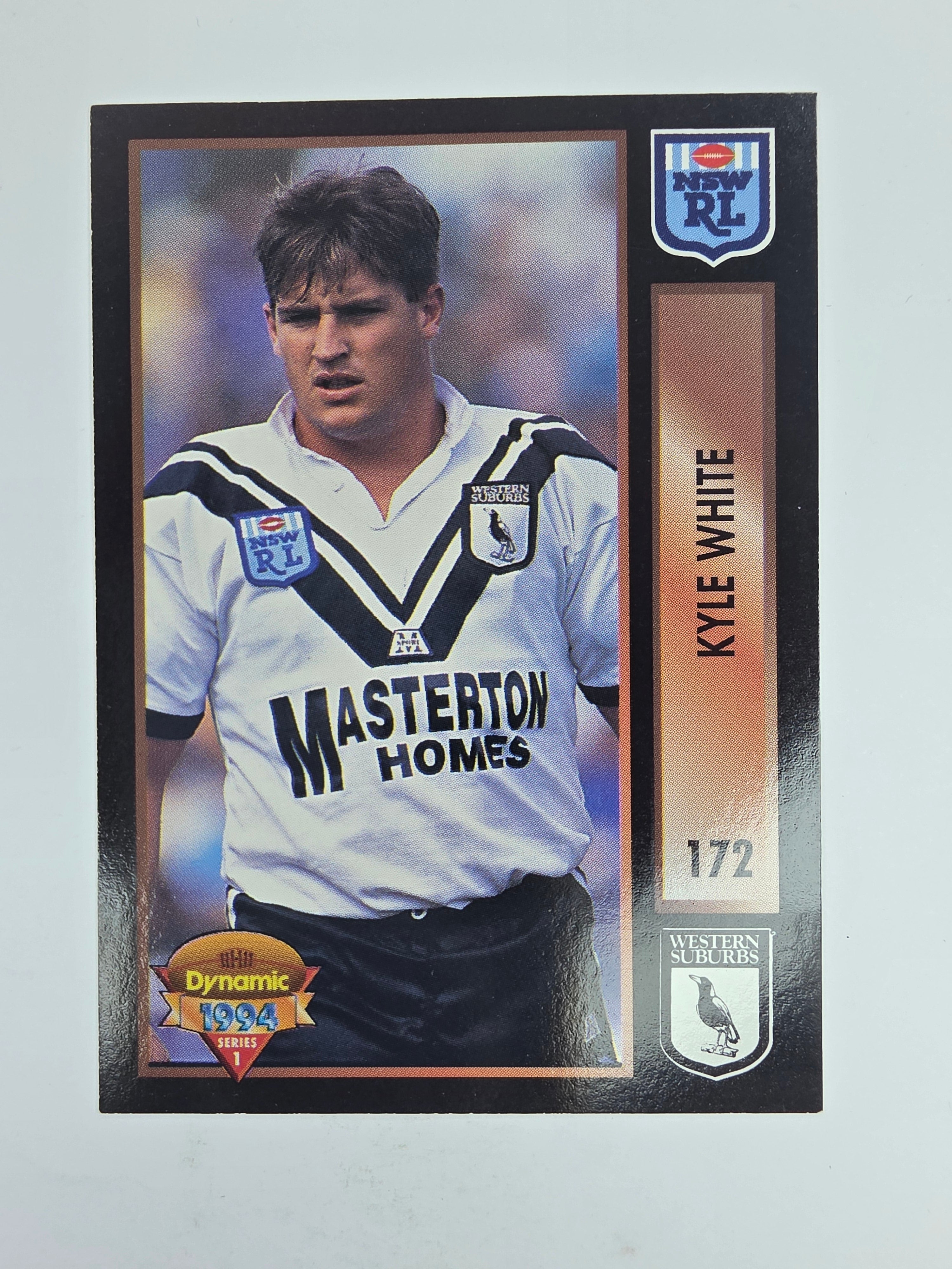 1994 Dynamic Series 1 Base Card #172 Kyle White Western Suburbs Magpies