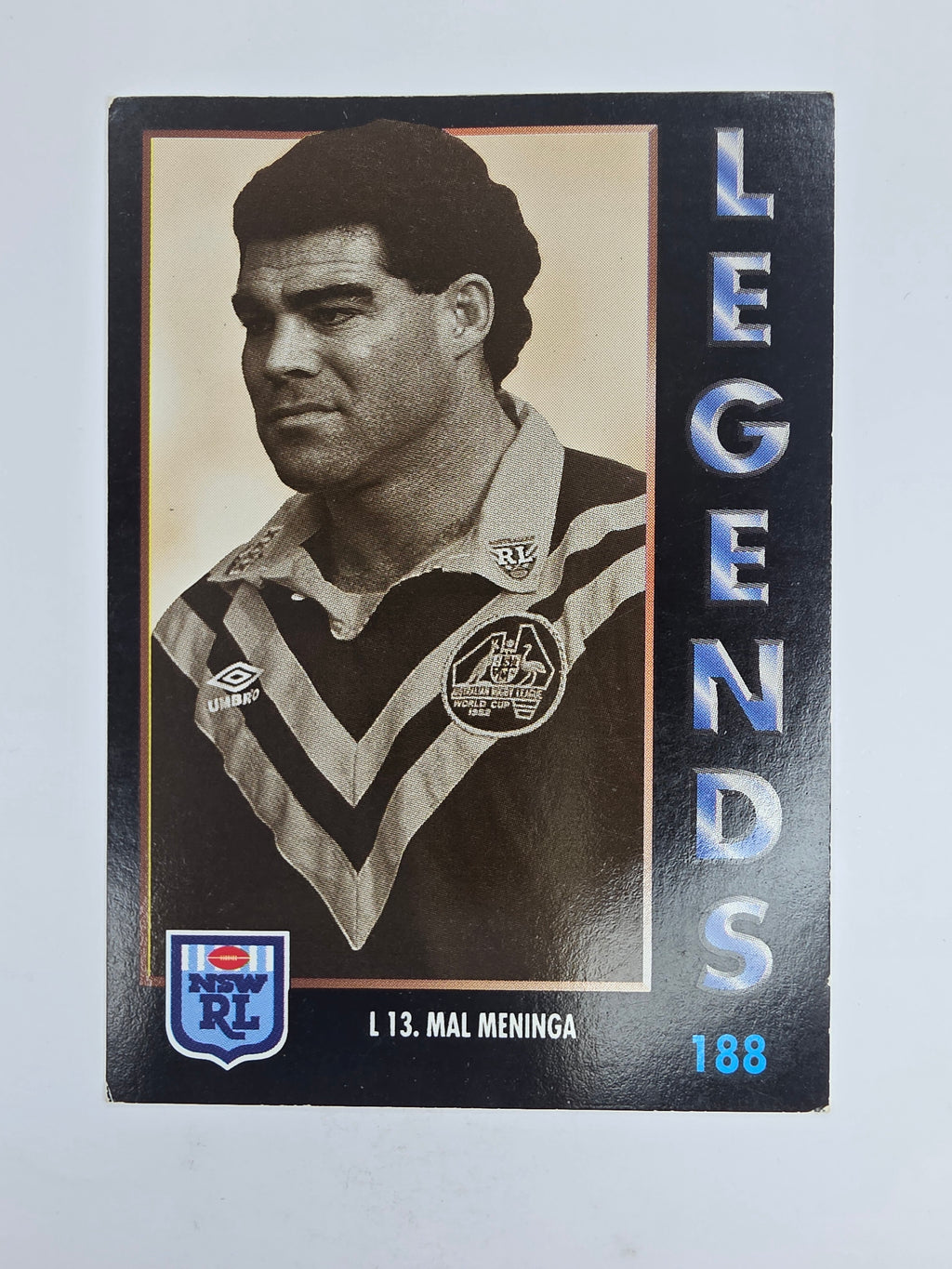 1994 Dynamic Series 1 Base Card #188 Mal Meninga Canberra Raiders