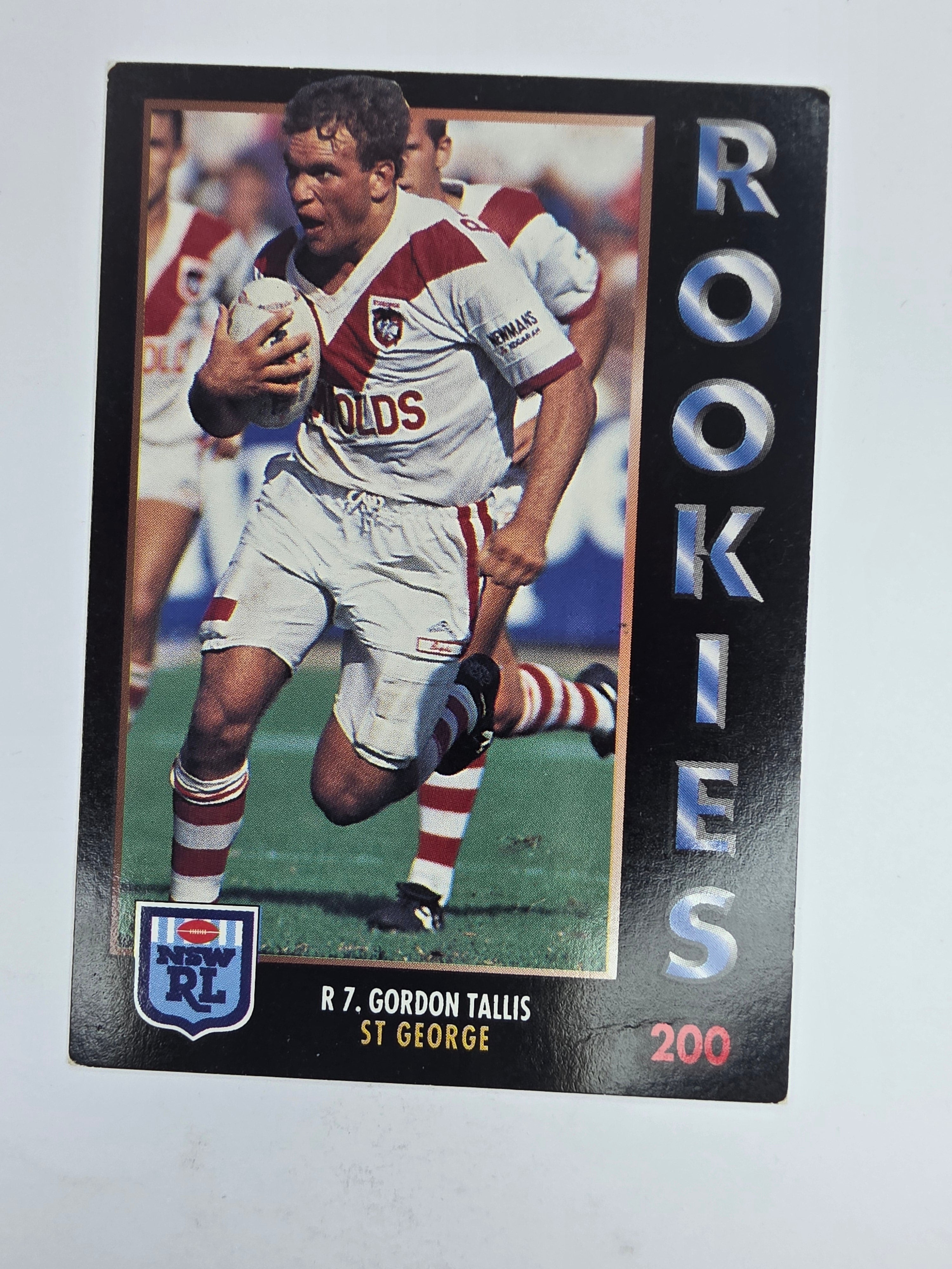 1994 Dynamic Series 1 Base Card #200 Gorden Tallis Brisbane Broncos