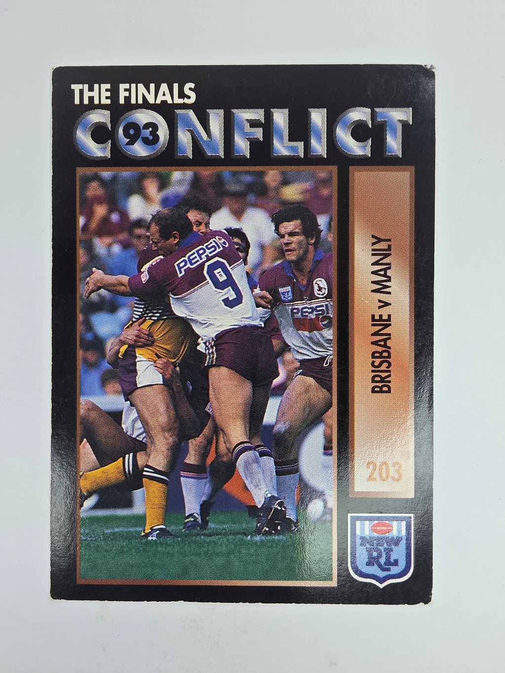 1994 Dynamic Series 1 Base Card #203 Brisbane V Manly