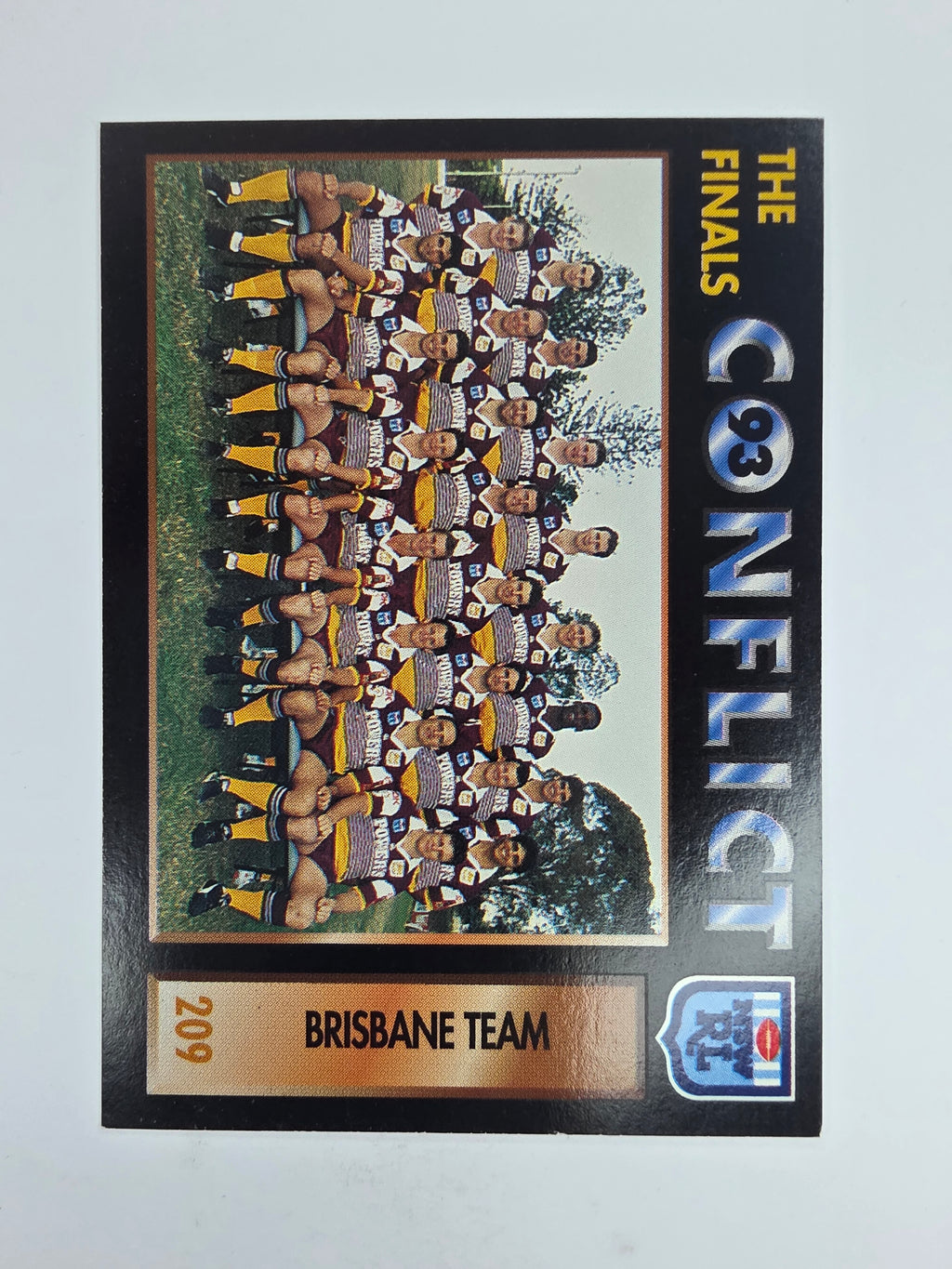 1994 Dynamic Series 1 Base Card #209 Brisbane Team Photo Brisbane Broncos