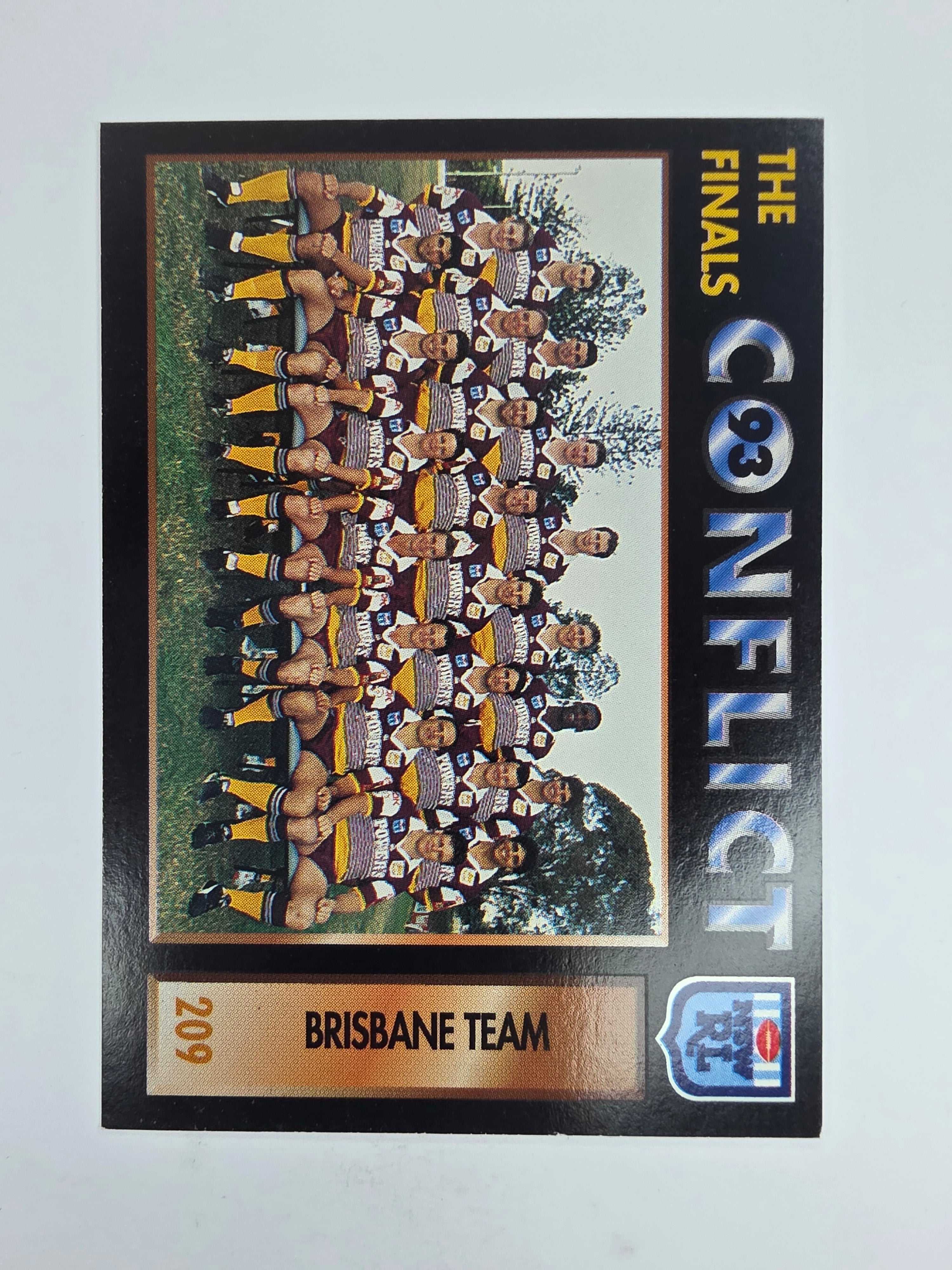 1994 Dynamic Series 1 Base Card #209 Brisbane Team Photo Brisbane Broncos