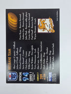 1994 Dynamic Series 1 Base Card #209 Brisbane Team Photo Brisbane Broncos