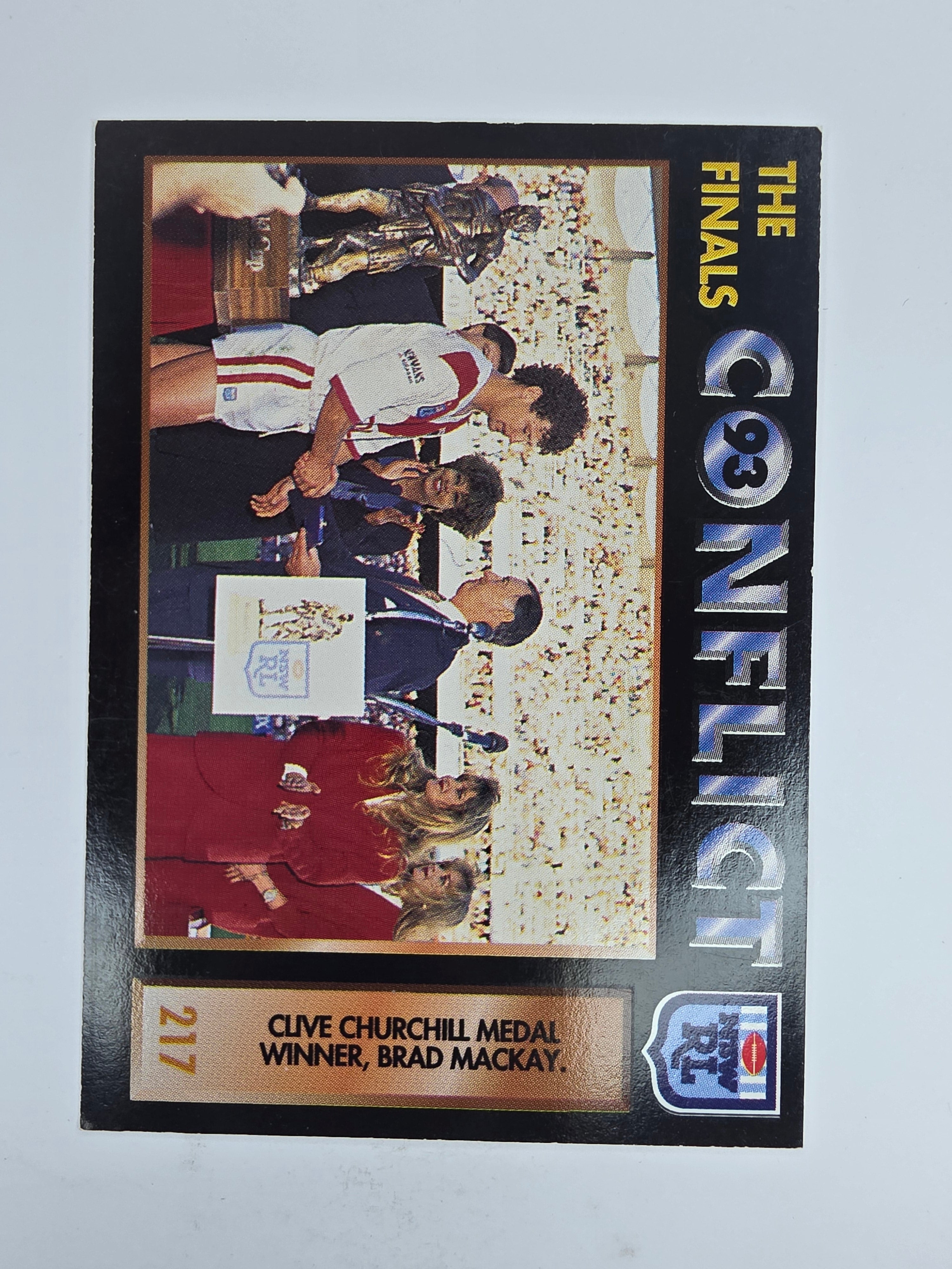 1994 Dynamic Series 1 Base Card #217 Grand Final Brad Mackay St George Dragons