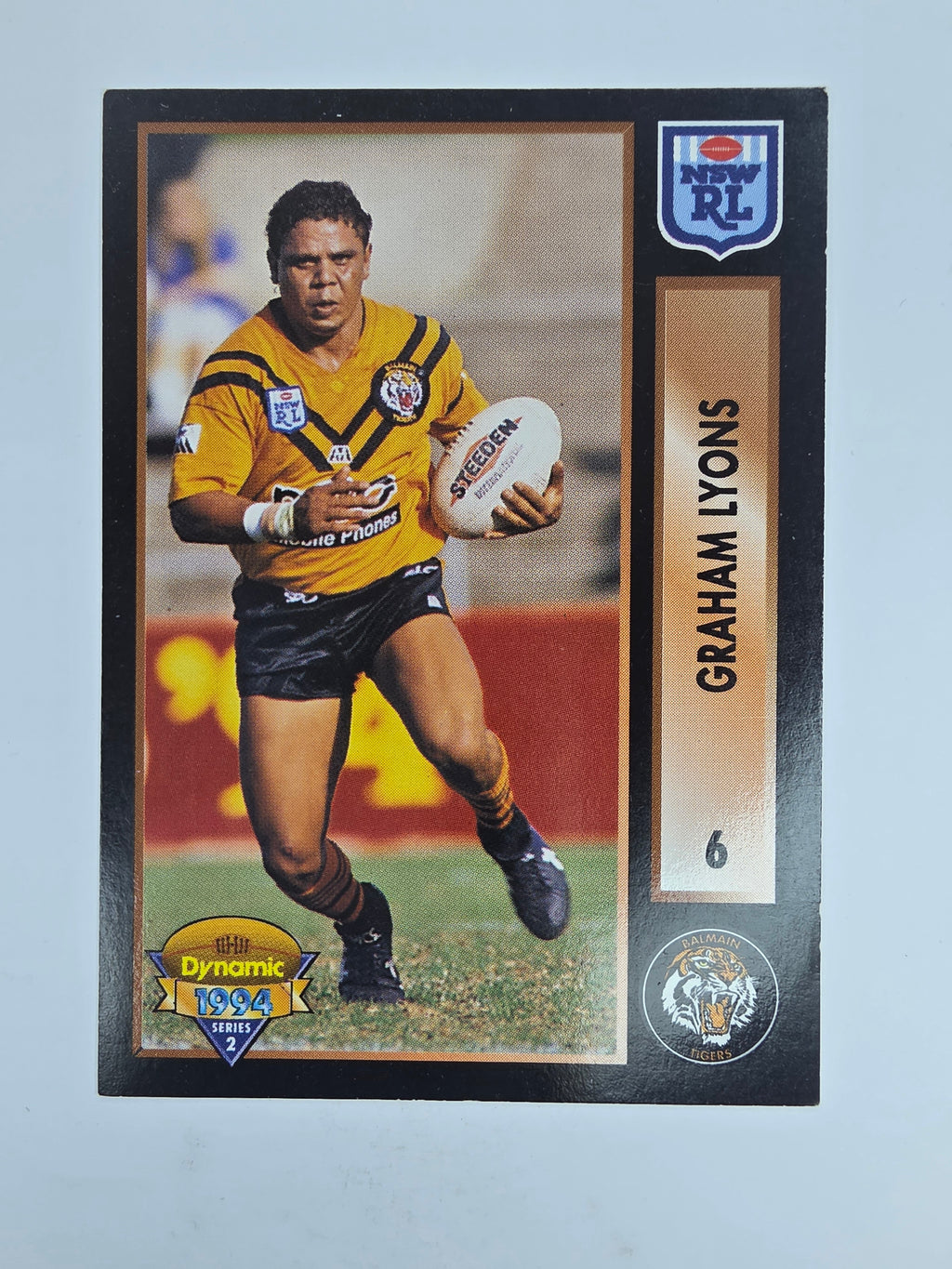 1994 Dynamic Series 2 Base Card #6 Graham Lyons Balmain Tigers