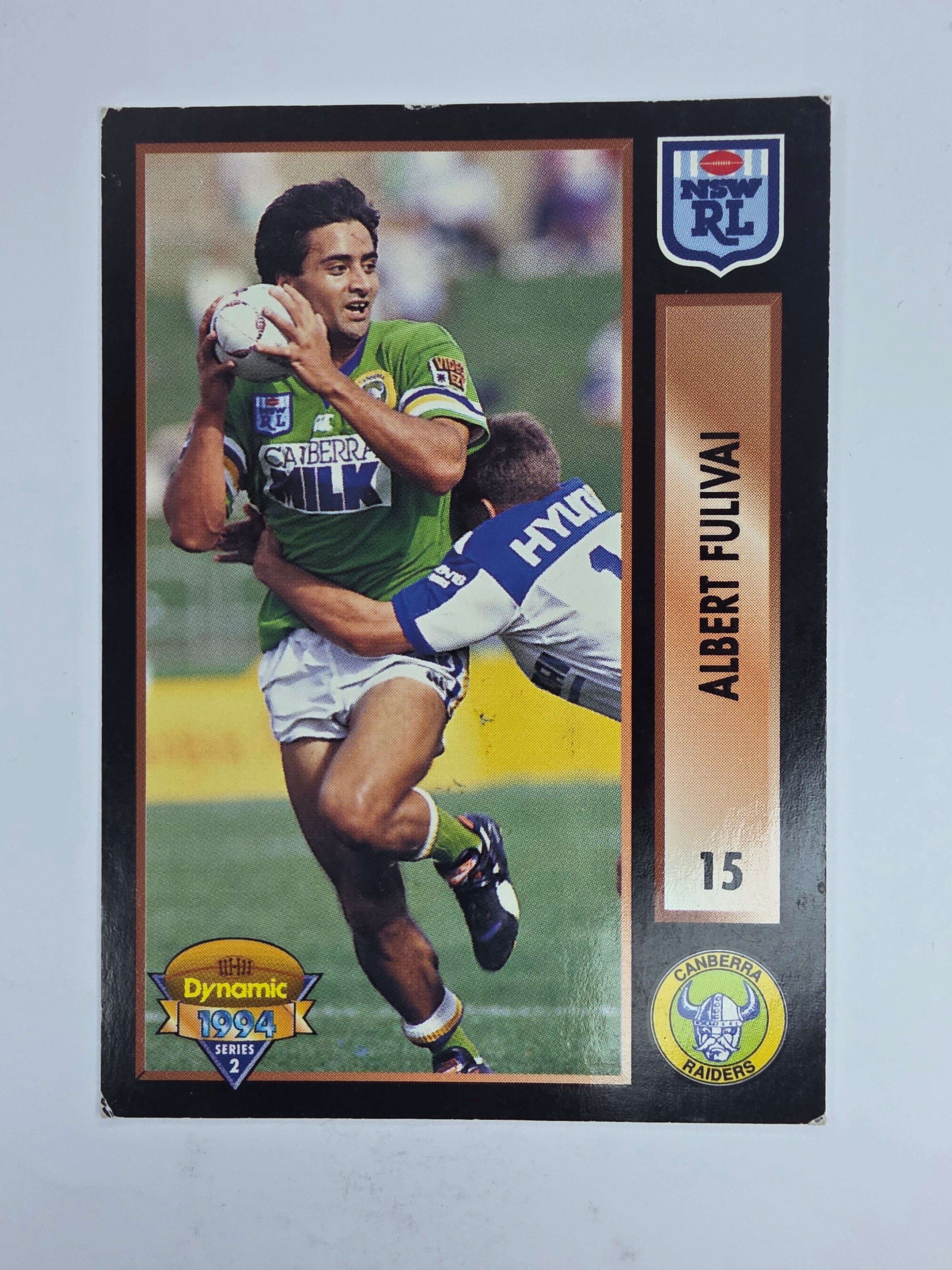 1994 Dynamic Series 2 Base Card #15 Albert Fulivai Canberra Raiders