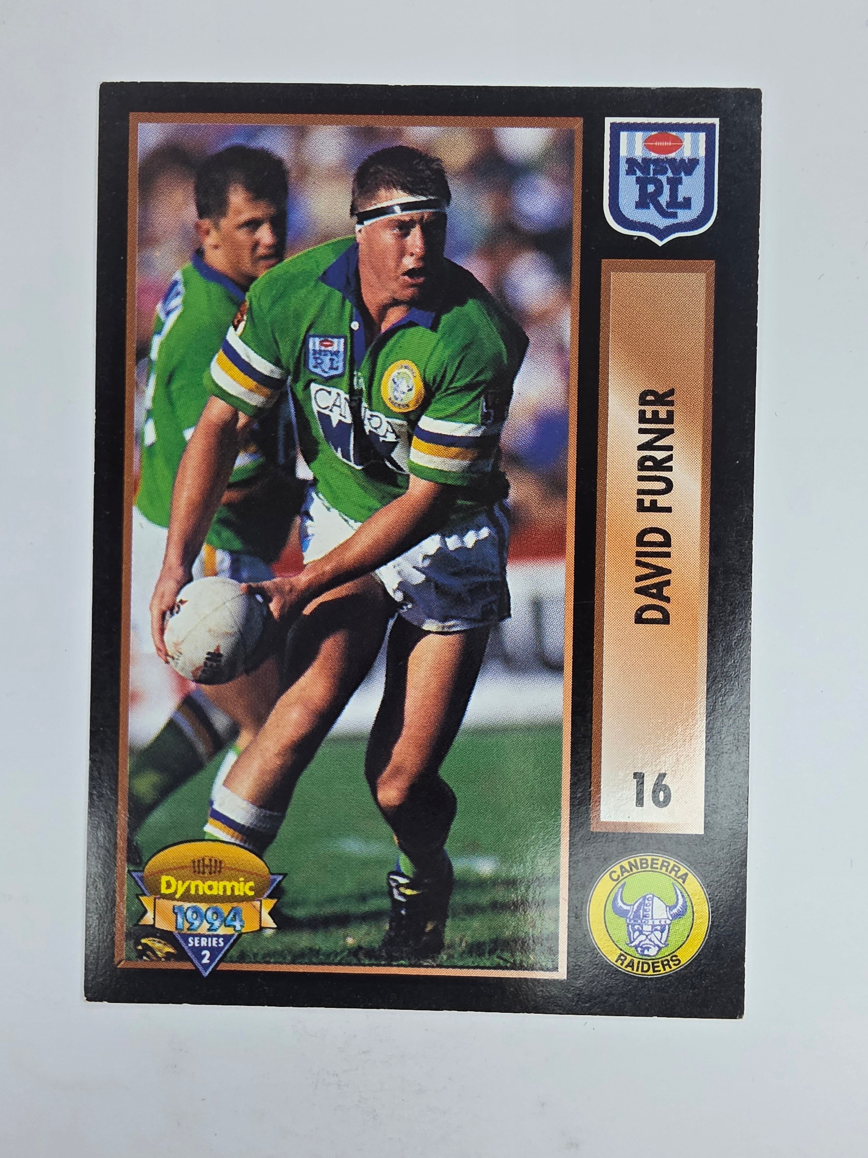 1994 Dynamic Series 2 Base Card #16 David Furner Canberra Raiders