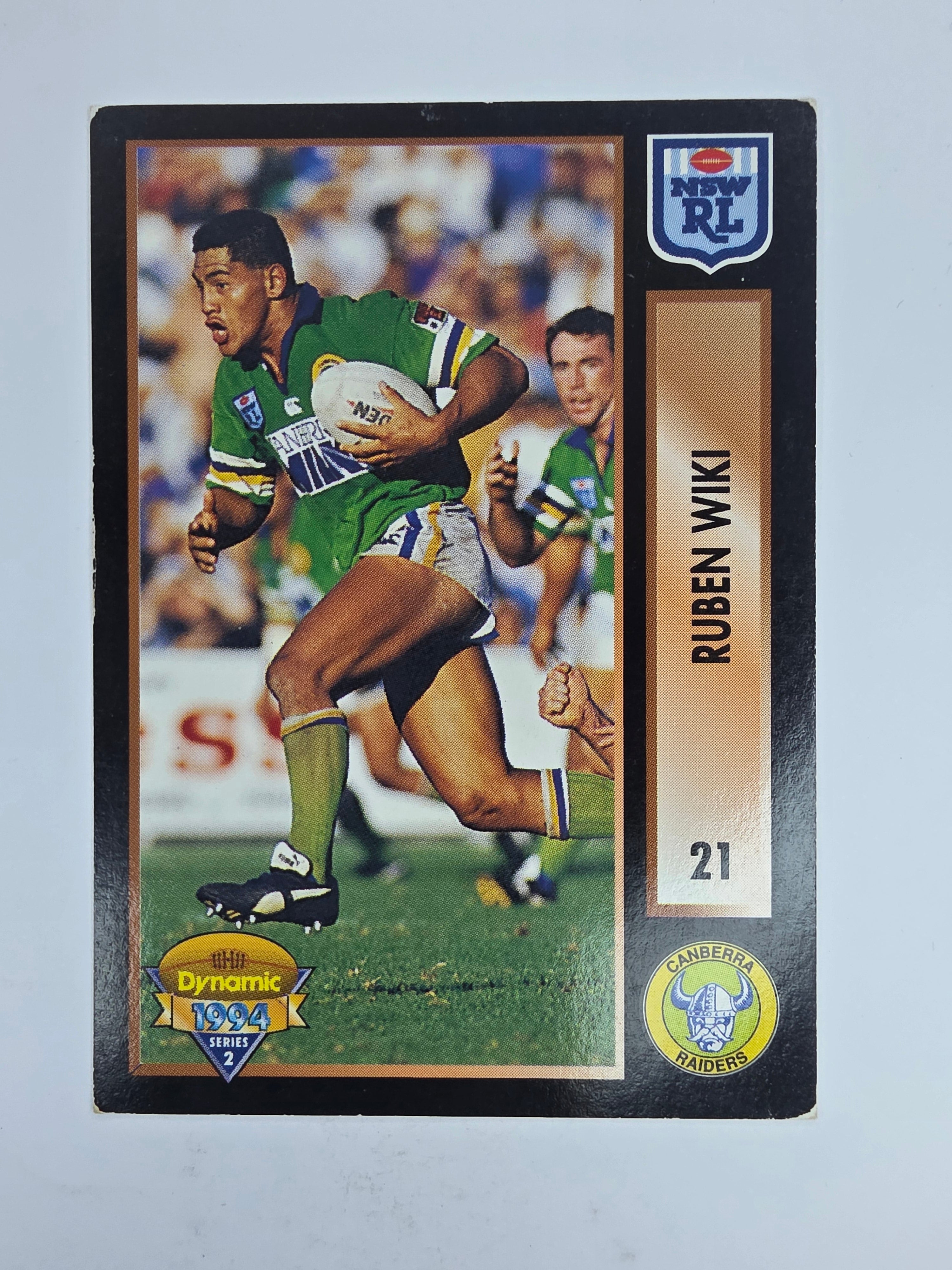 1994 Dynamic Series 2 Base Card #21 Ruben Wiki Canberra Raiders