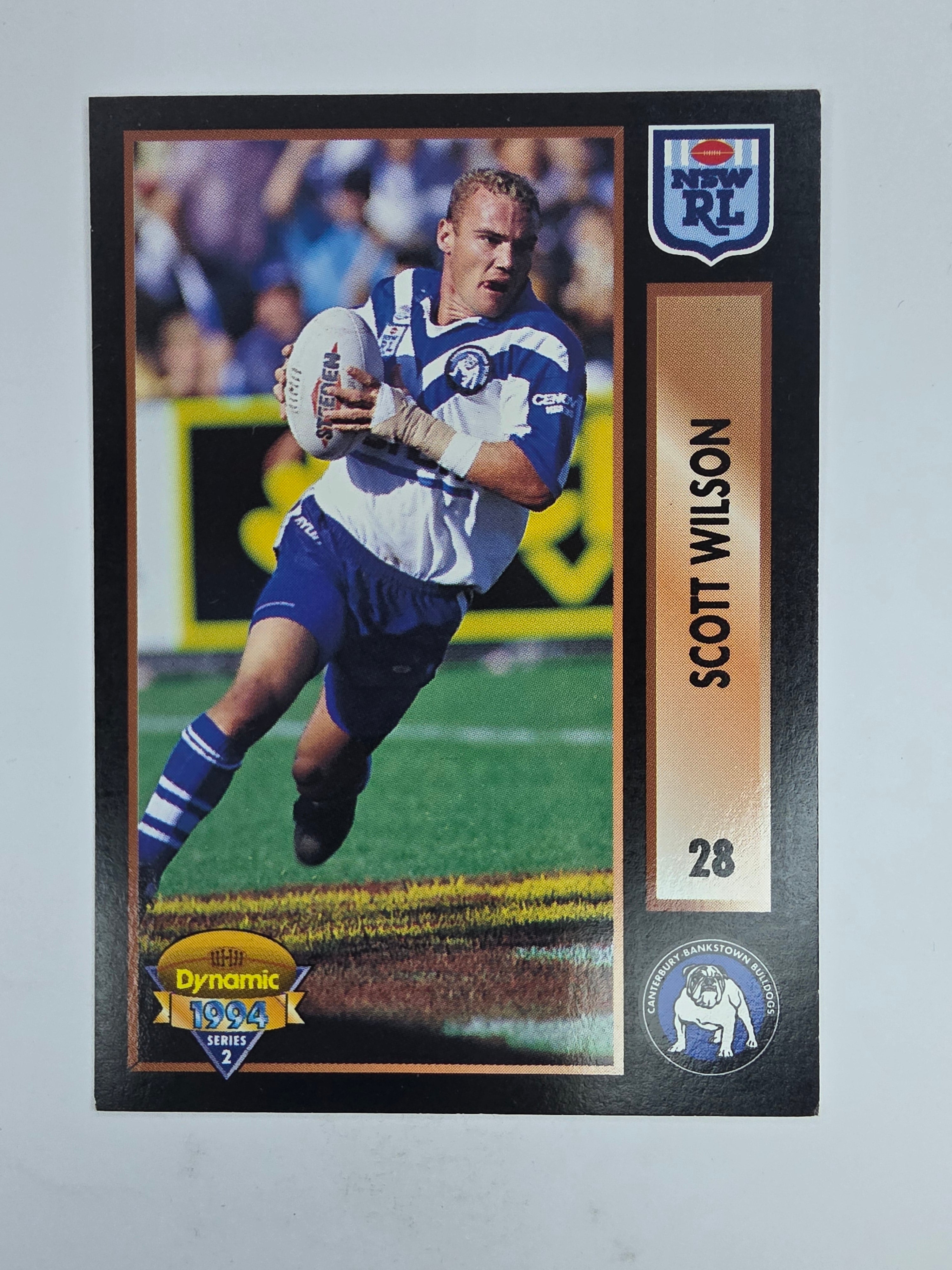 1994 Dynamic Series 2 Base Card #28 Scott Wilson Canterbury Bankstown Bulldogs