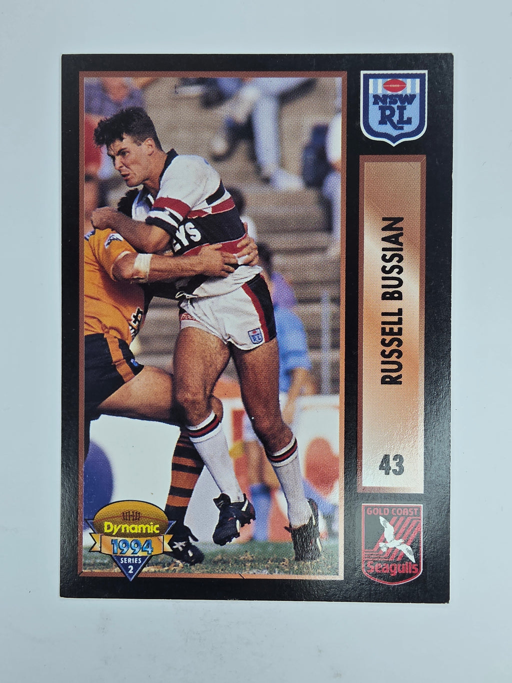 1994 Dynamic Series 2 Base Card #43 Russell Bussian Gold Coast Seagulls