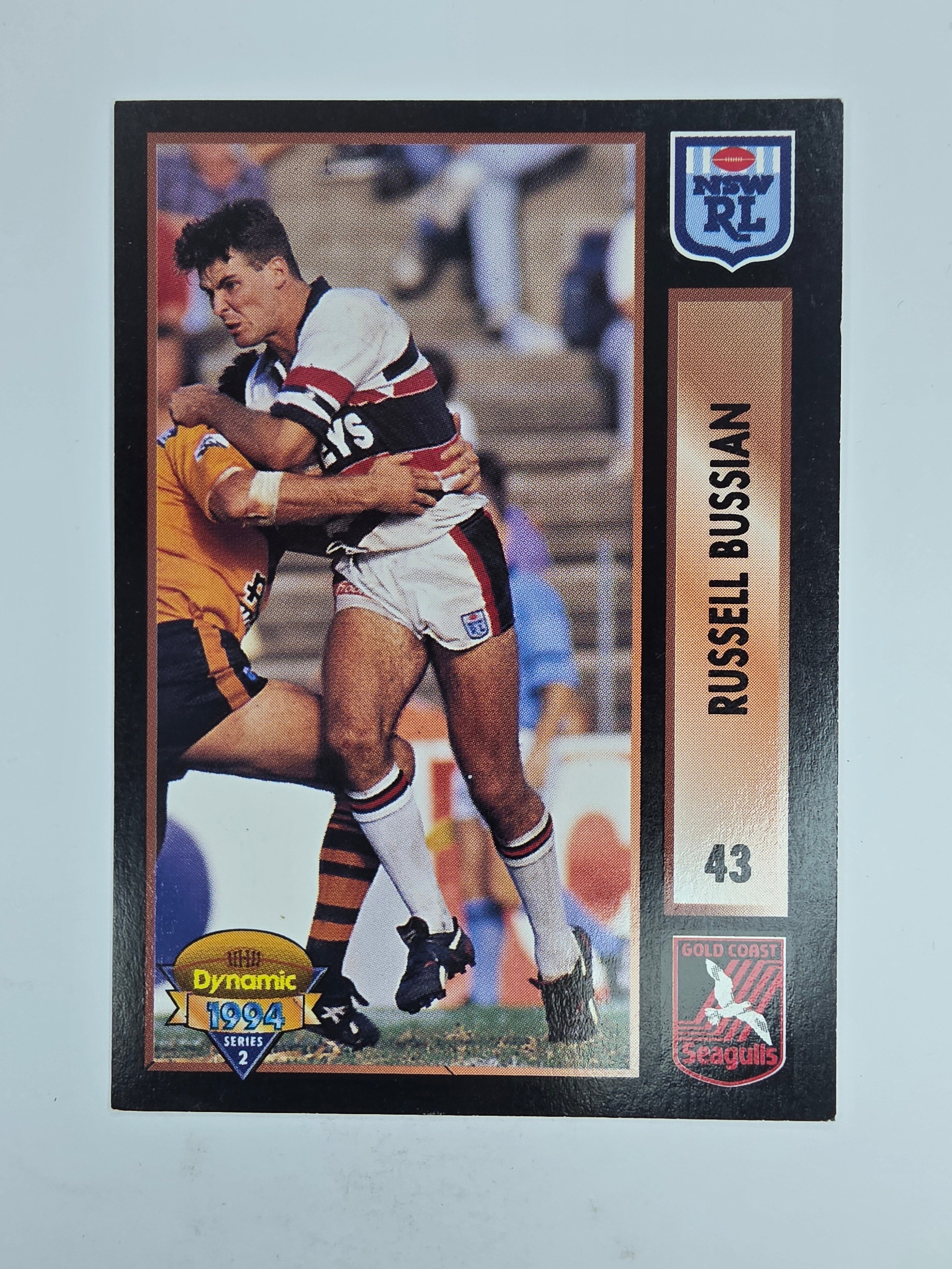 1994 Dynamic Series 2 Base Card #43 Russell Bussian Gold Coast Seagulls