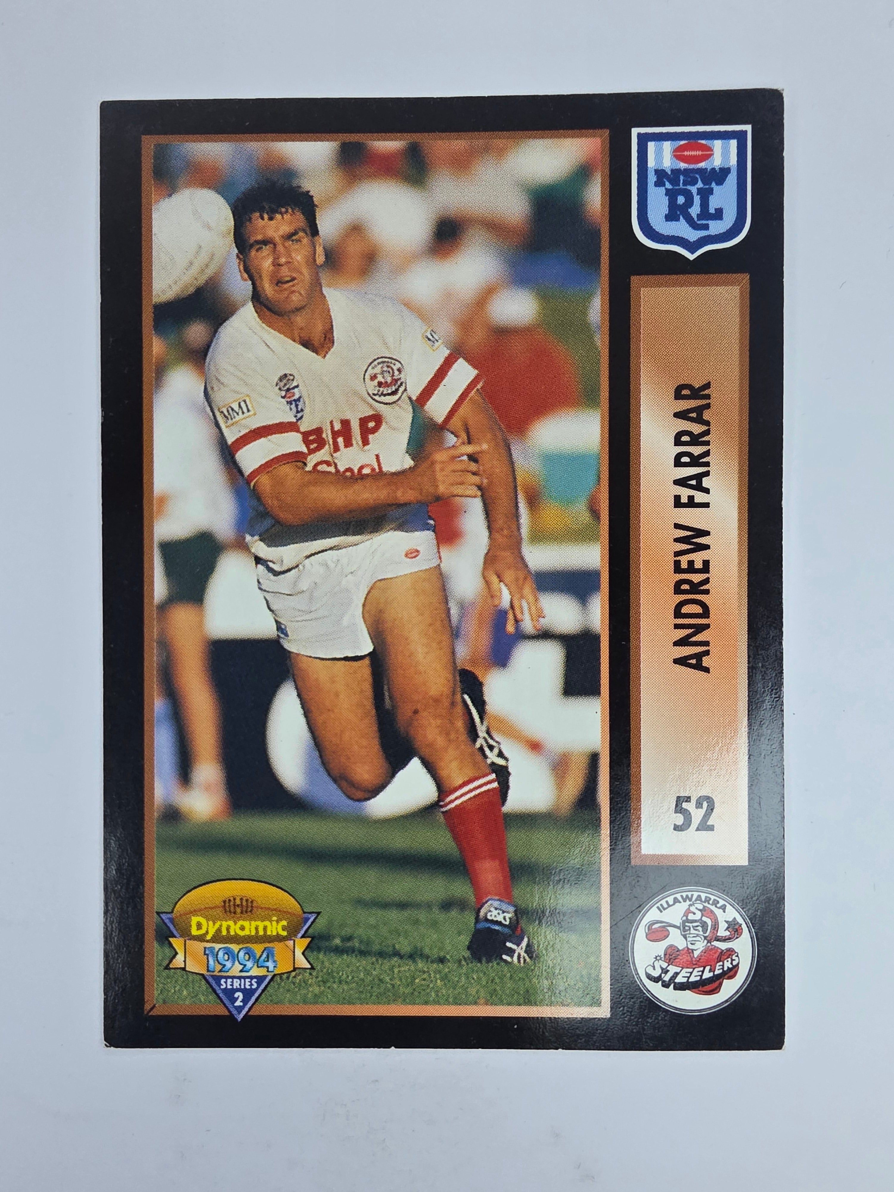 1994 Dynamic Series 2 Base Card #52 Andrew Farrar Illawarra Steelers
