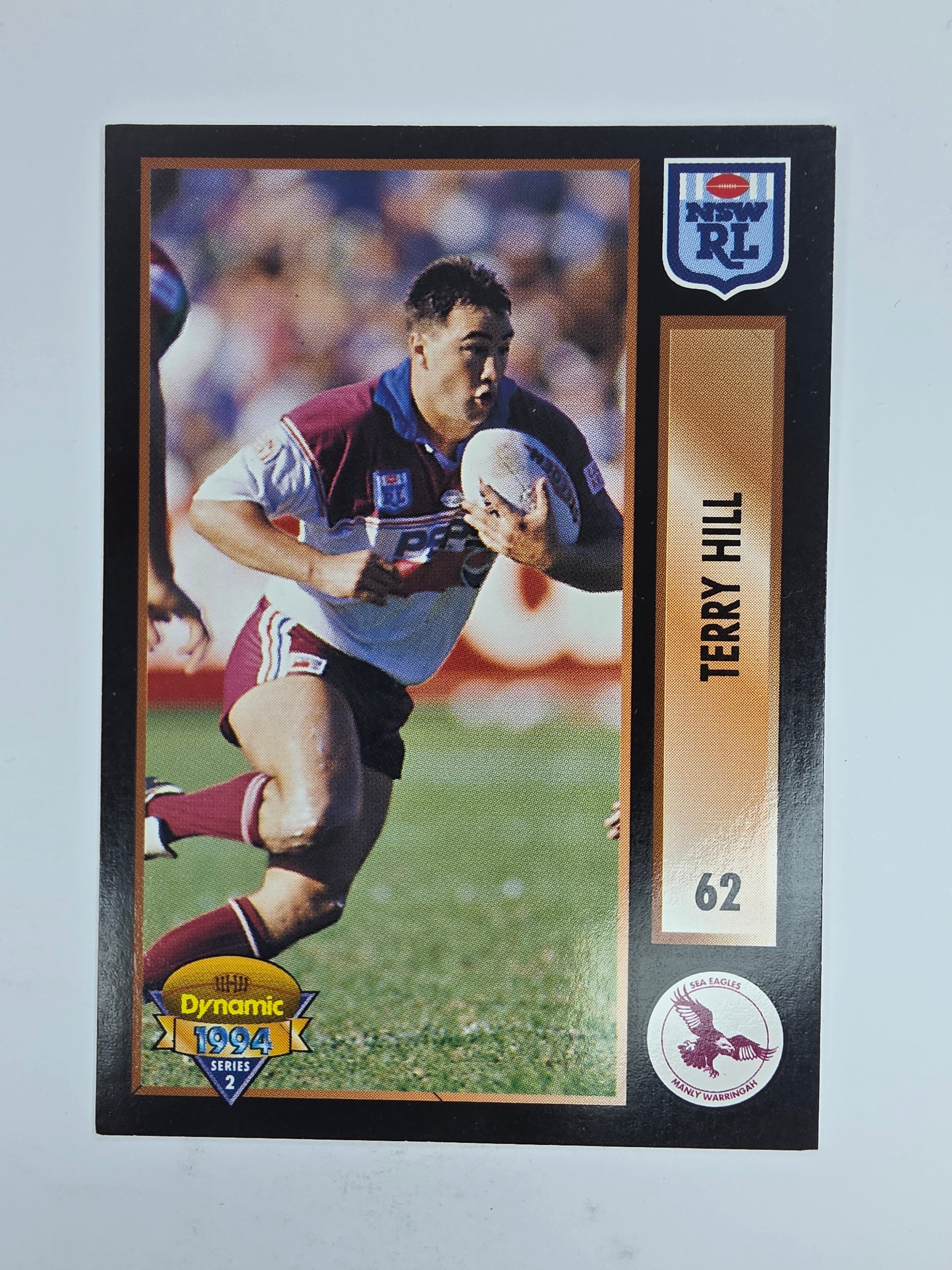 1994 Dynamic Series 2 Base Card #62 Terry Hill Manly Warringah Sea Eagles