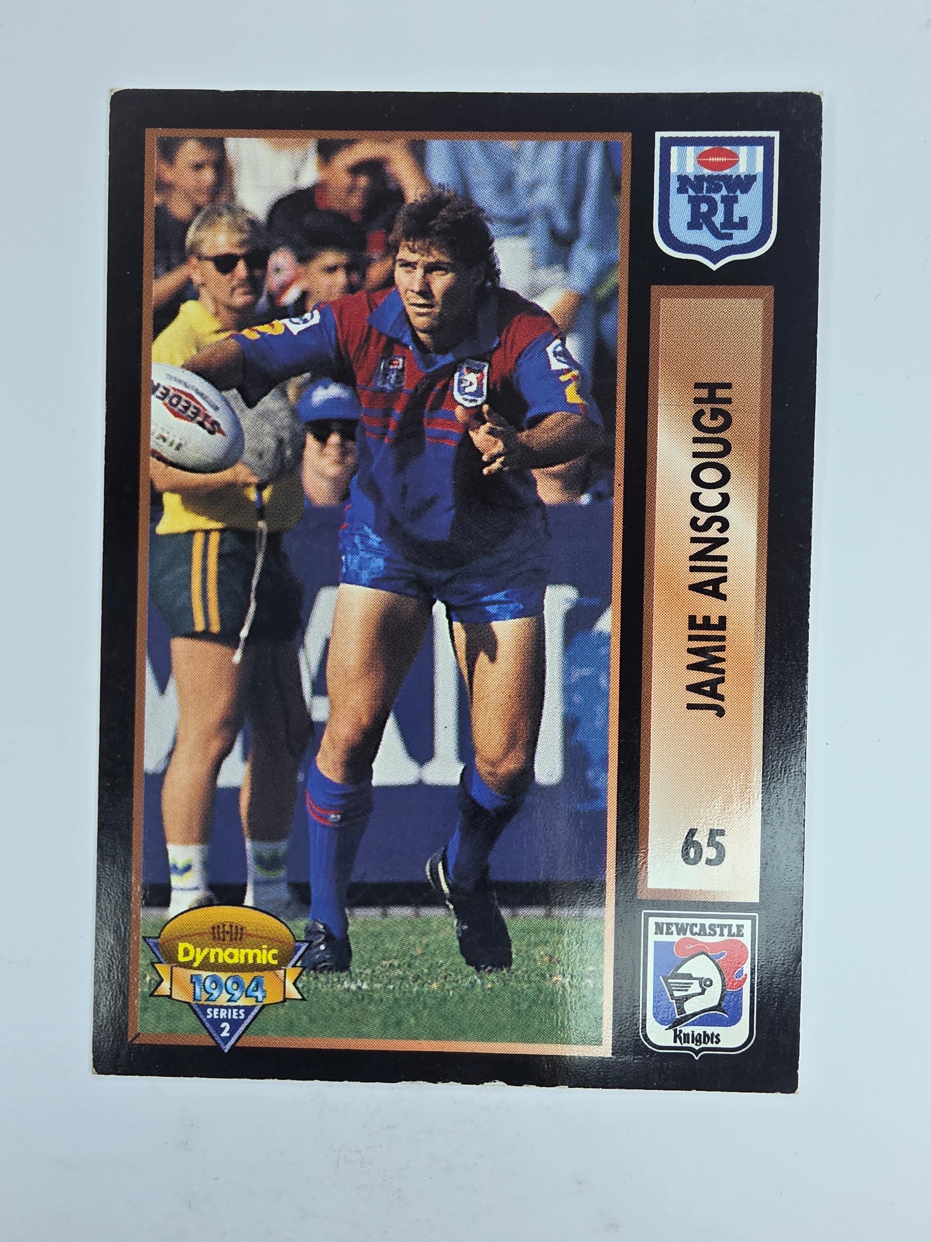 1994 Dynamic Series 2 Base Card #65 Jamie Ainscough Newcastle Knights