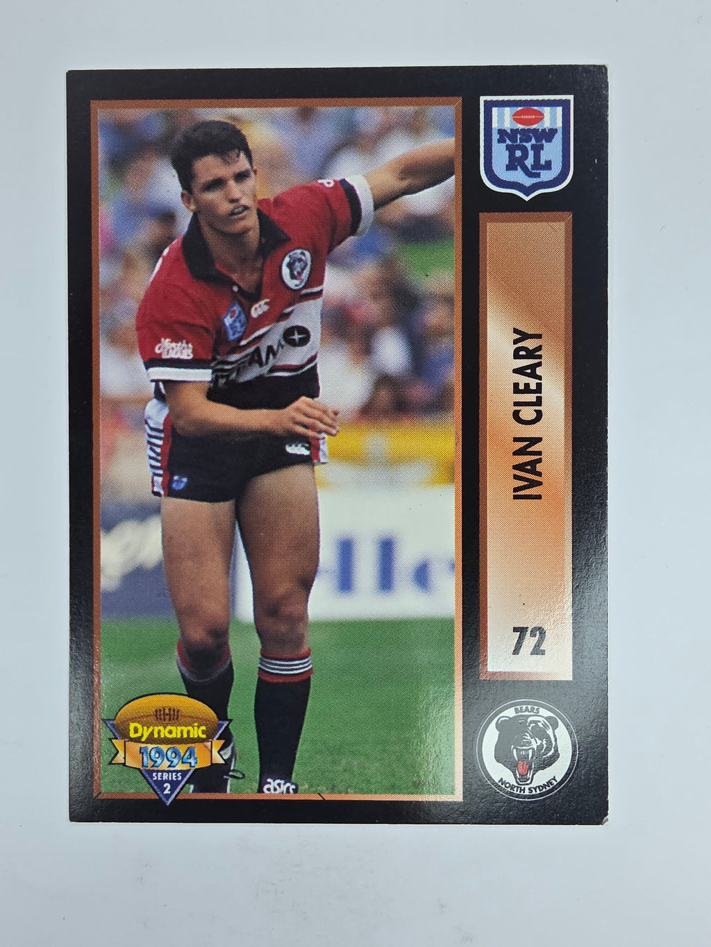1994 Dynamic Series 2 Base Card #72 Ivan Cleary North Sydney Bears