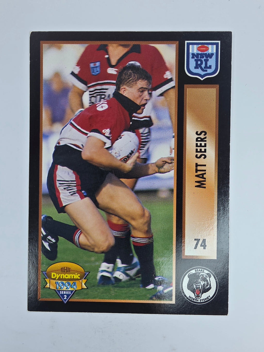 1994 Dynamic Series 2 Base Card #74 Matt Seers North Sydney Bears