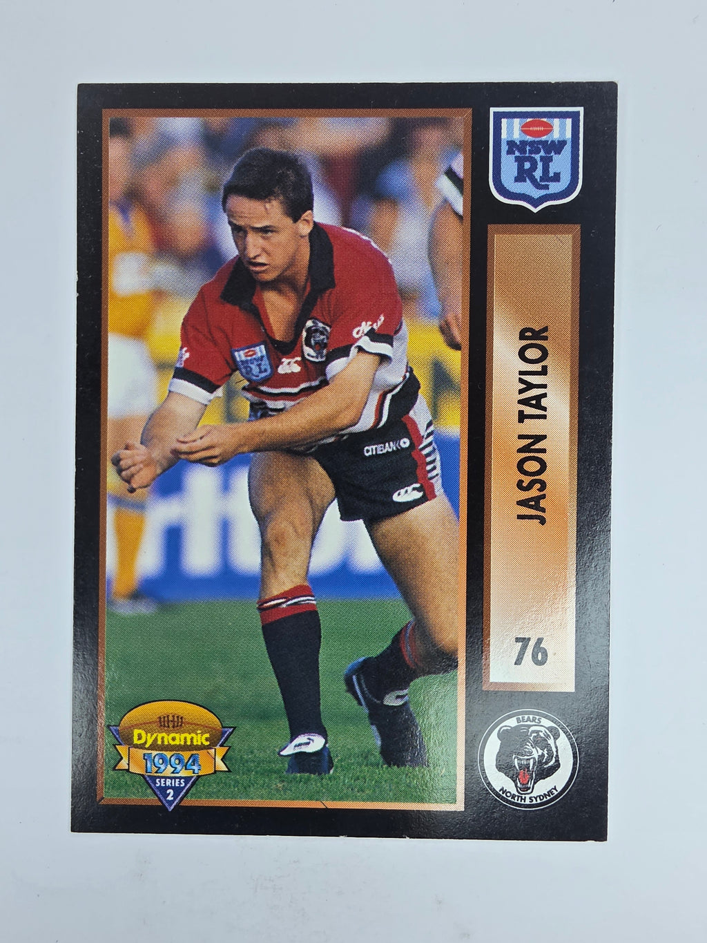1994 Dynamic Series 2 Base Card #76 Jason Taylor North Sydney Bears